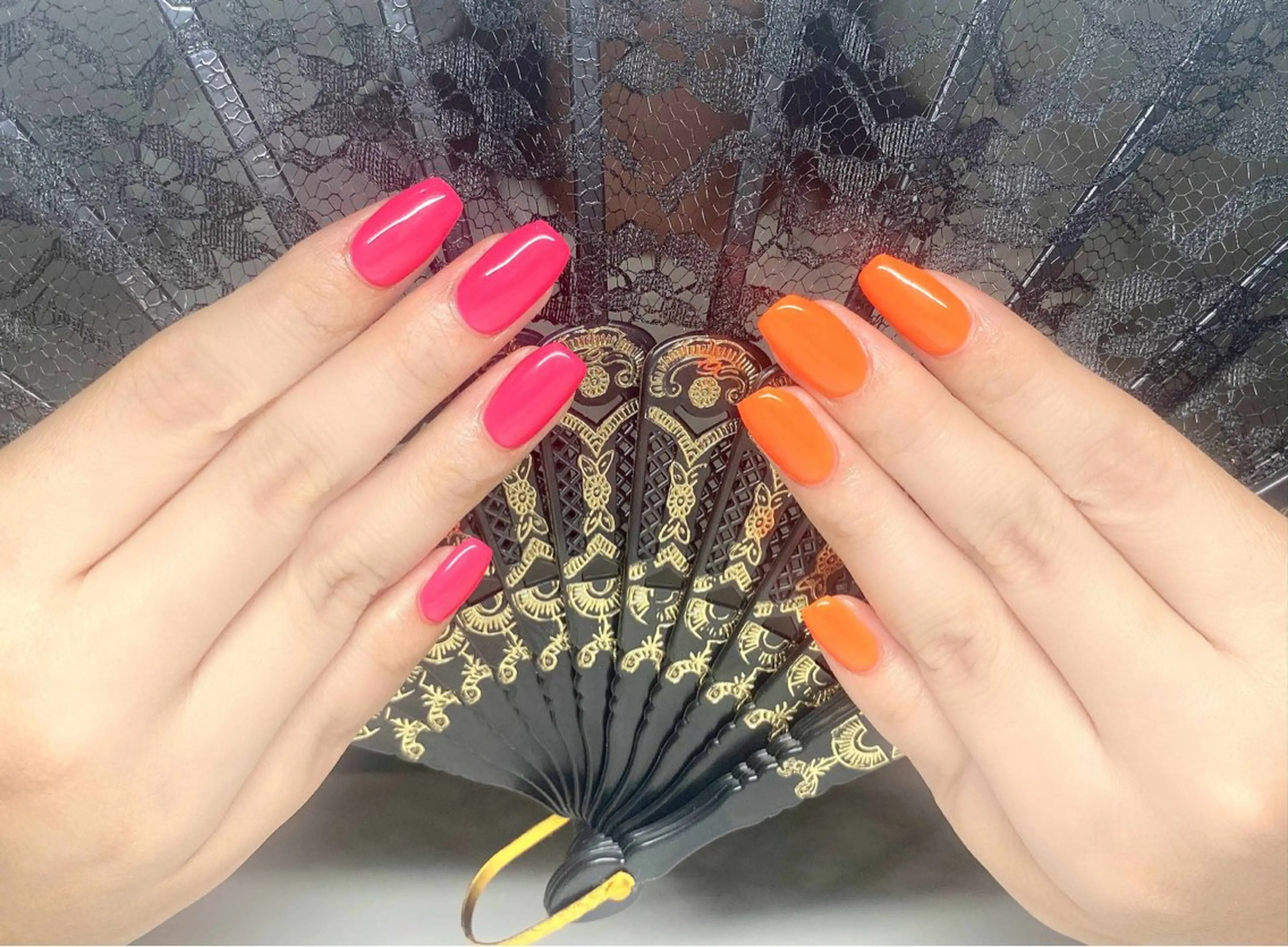 【HANDネイル】ネイルチップ10本長さだし　ワンカラーの写真