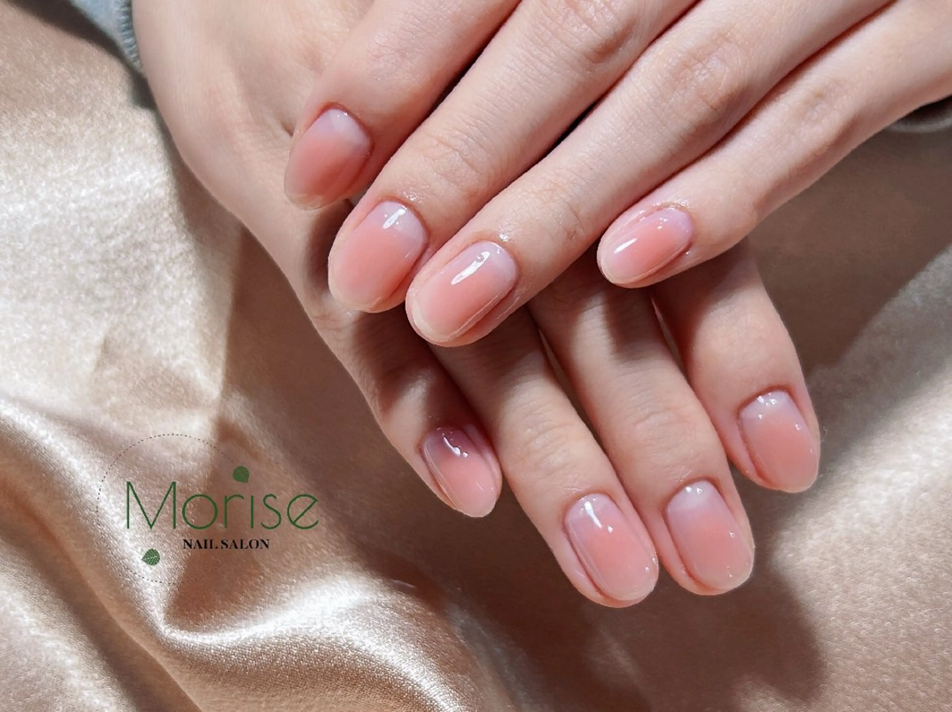 ネイル フットネイル フレンチネイル ジェルネイル ガラスフレンチ 韓国ネイル MoriseNail 原宿店のネイルデザイン