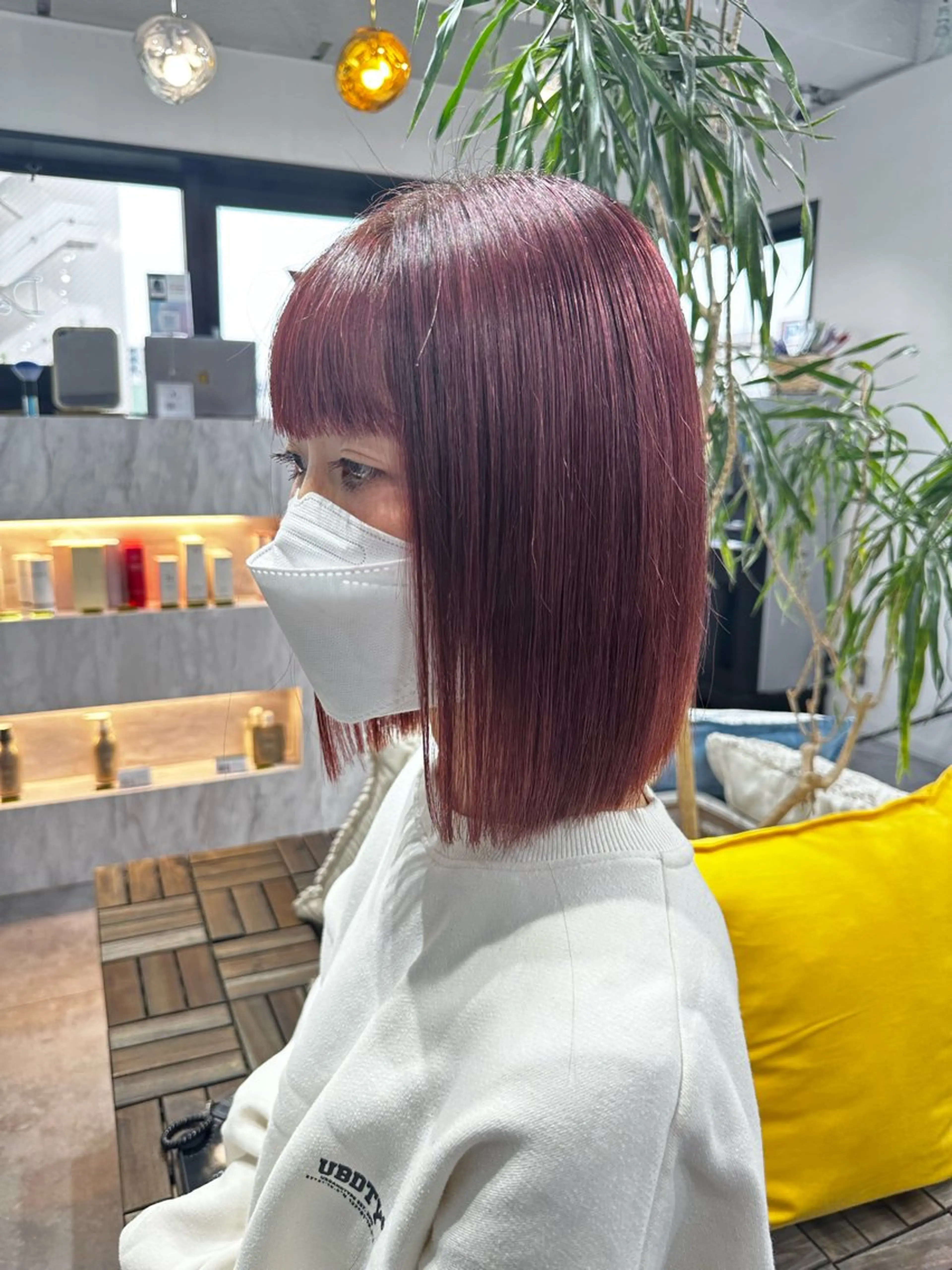 ショート 切りっぱなしボブ ボブ カット ヘアカラー 海外ヘアー 山村拓士のヘアスタイル