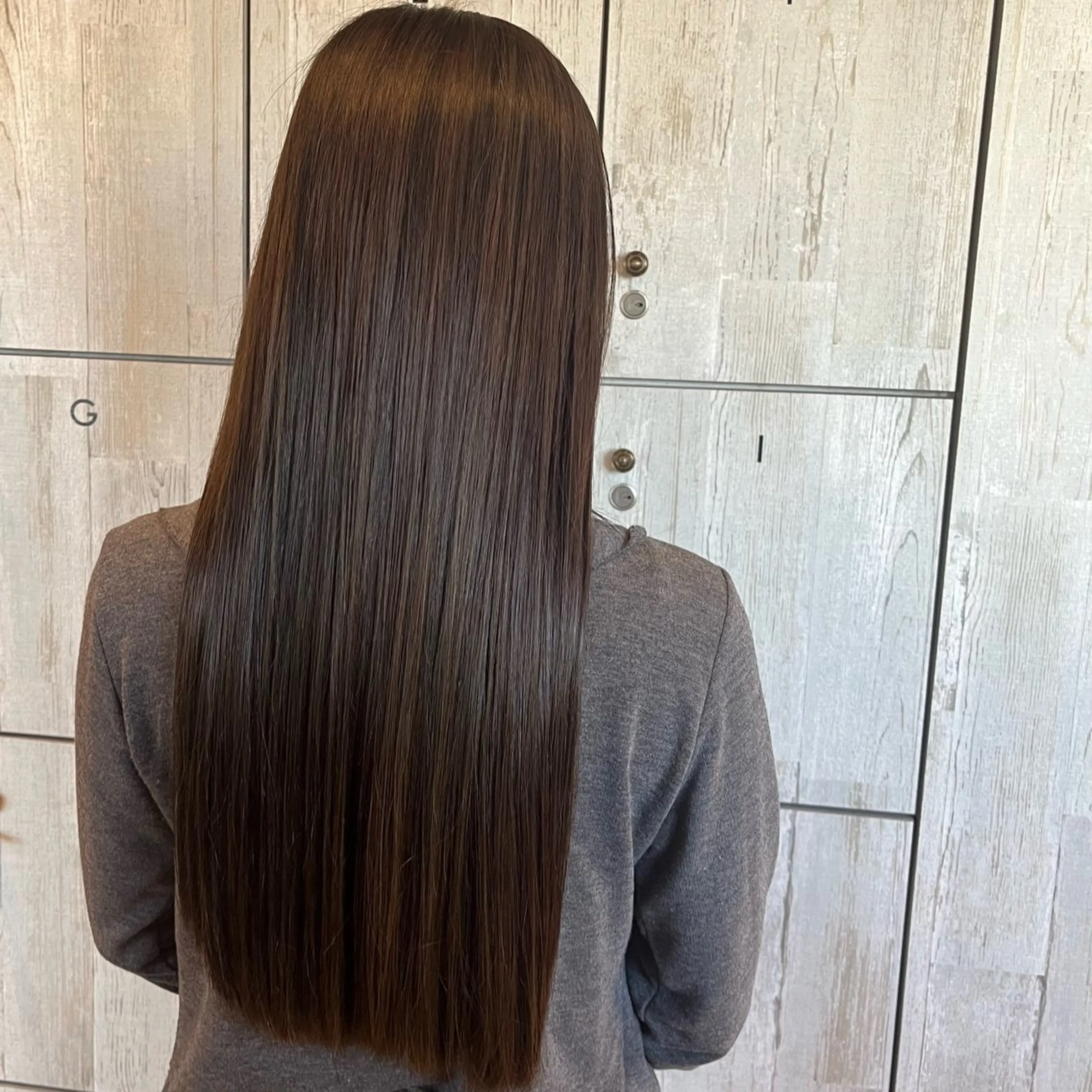 ロング カット 縮毛矯正 トリートメント カラー/韓国レイヤー /ブリーチ/hinaのヘアスタイル