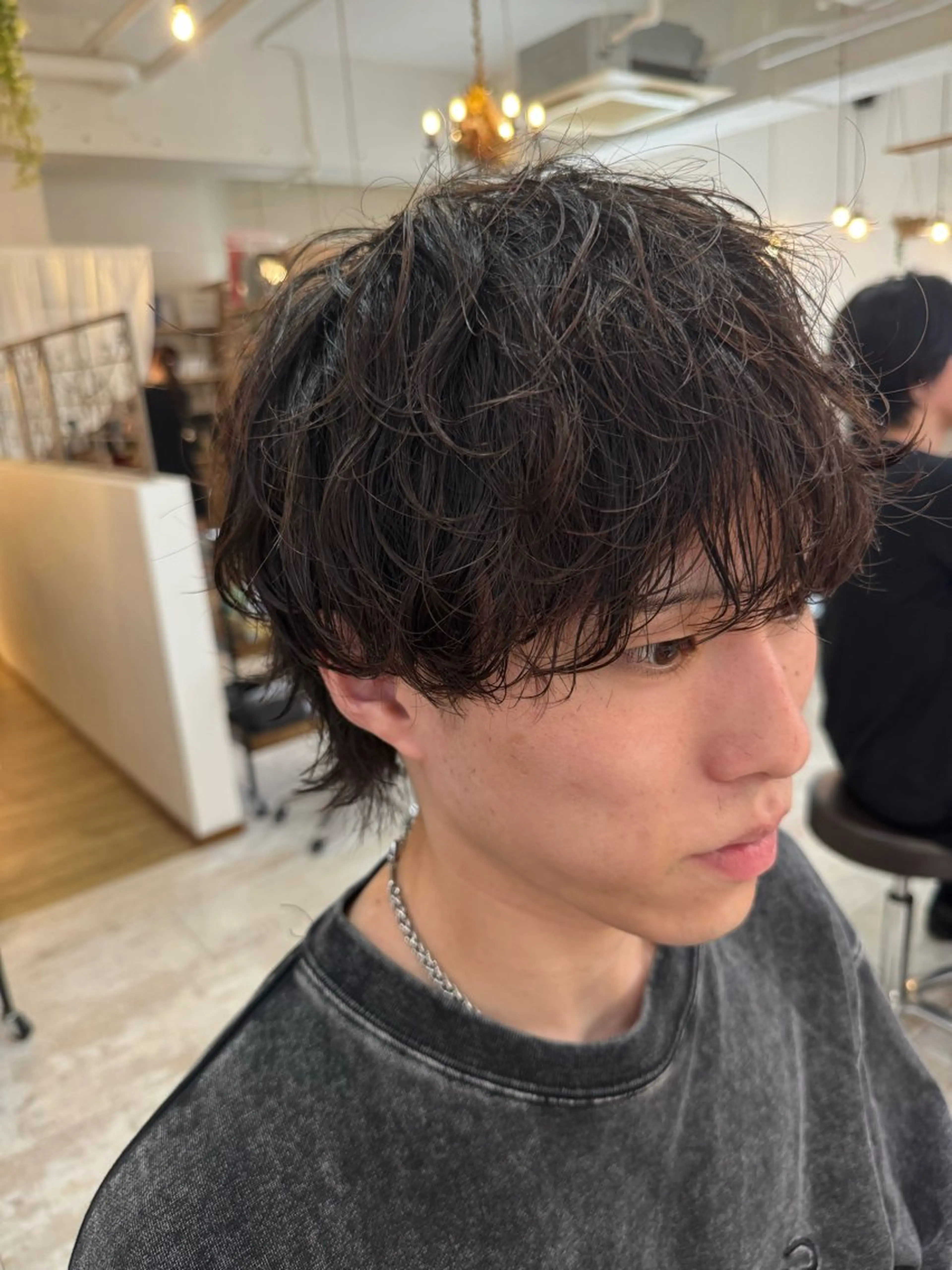 カット+ワンカラー+メンズパーマ  ¥21900→18500の写真