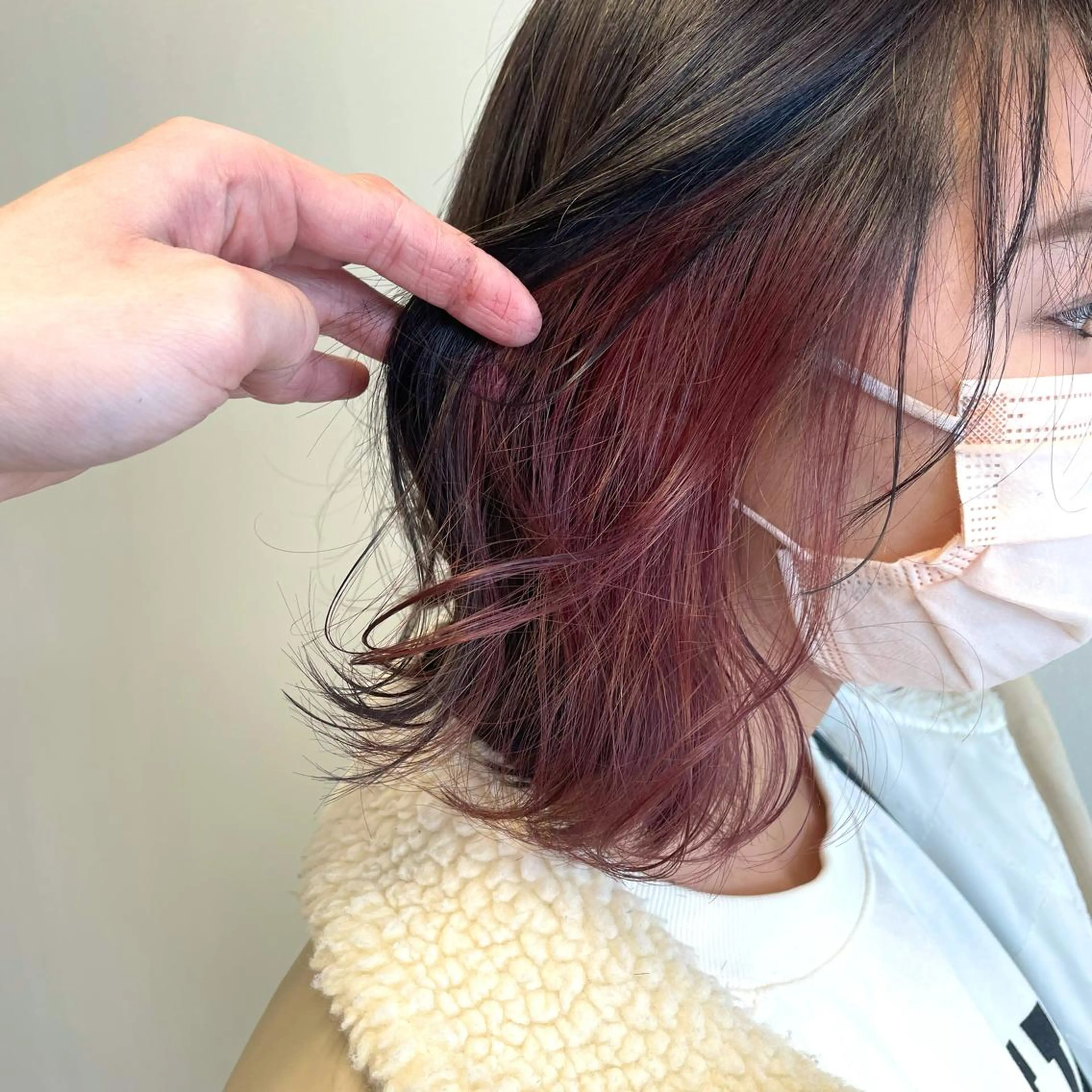 ショート カラー ヘアカラー 心斎橋/ブリーチなし 髪質改善/レイヤーのヘアスタイル