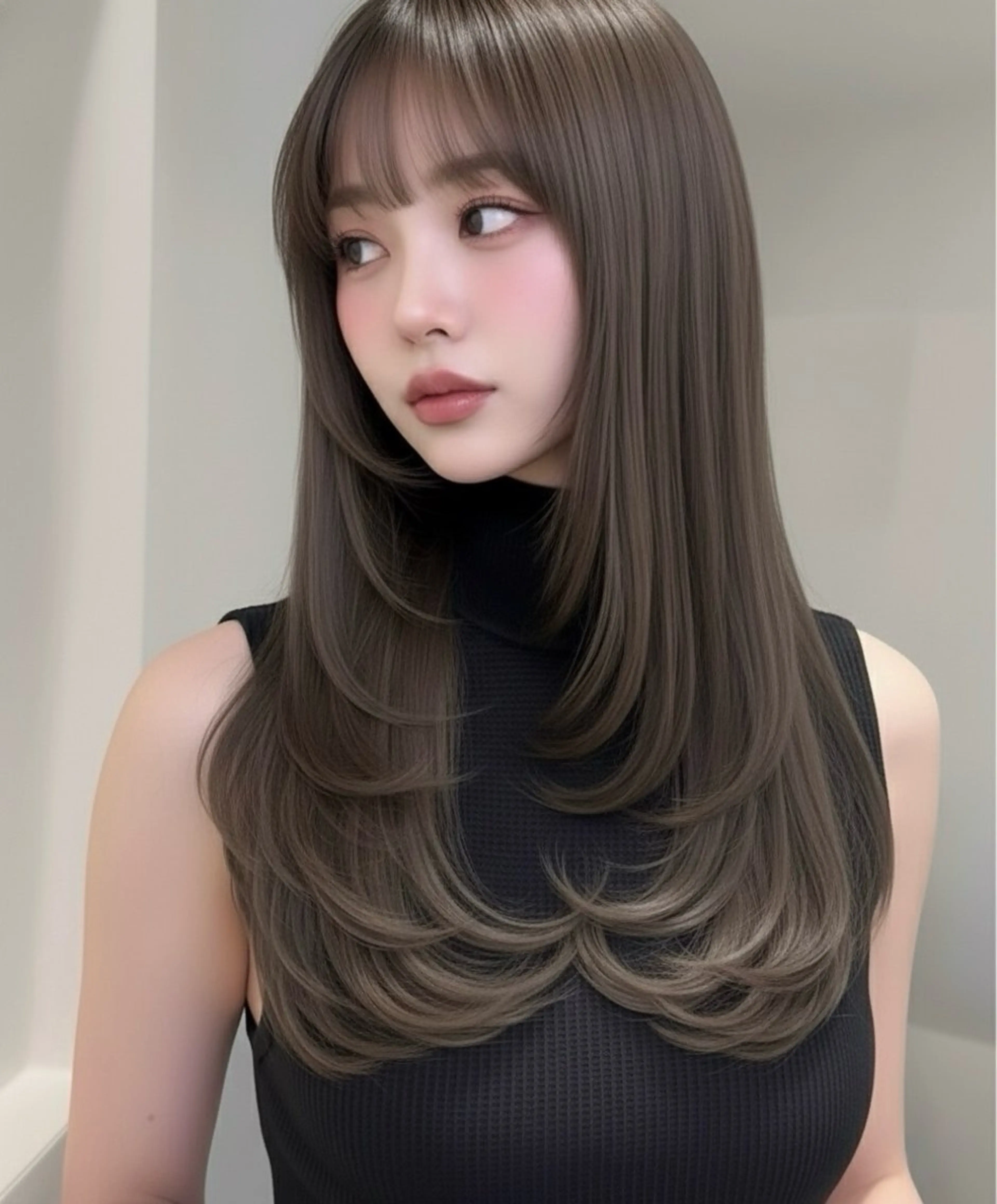 ロング 韓国風ヘア レイヤーカット カット ヘアカラー トリートメント ヘッドスパ 雰囲気似合わせ/ itta𓂃🫧‪のヘアスタイル