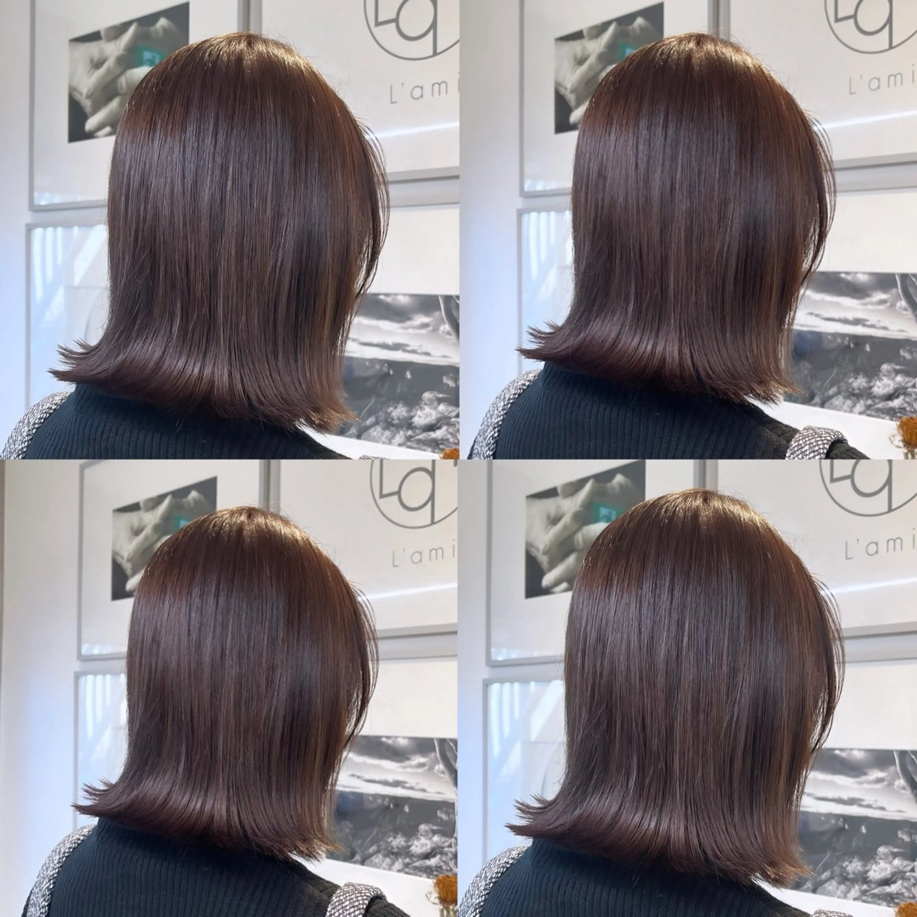 ショート カラー ブラウンカラー 透明感カラー ココアグレージュ グレージュ ラベンダーカラー カット ヘアカラー トリートメント ヘッドスパ ヘアセット カジュアルを女っぽく 𝗮𝘆𝗮𝗰𝗼のヘアスタイル