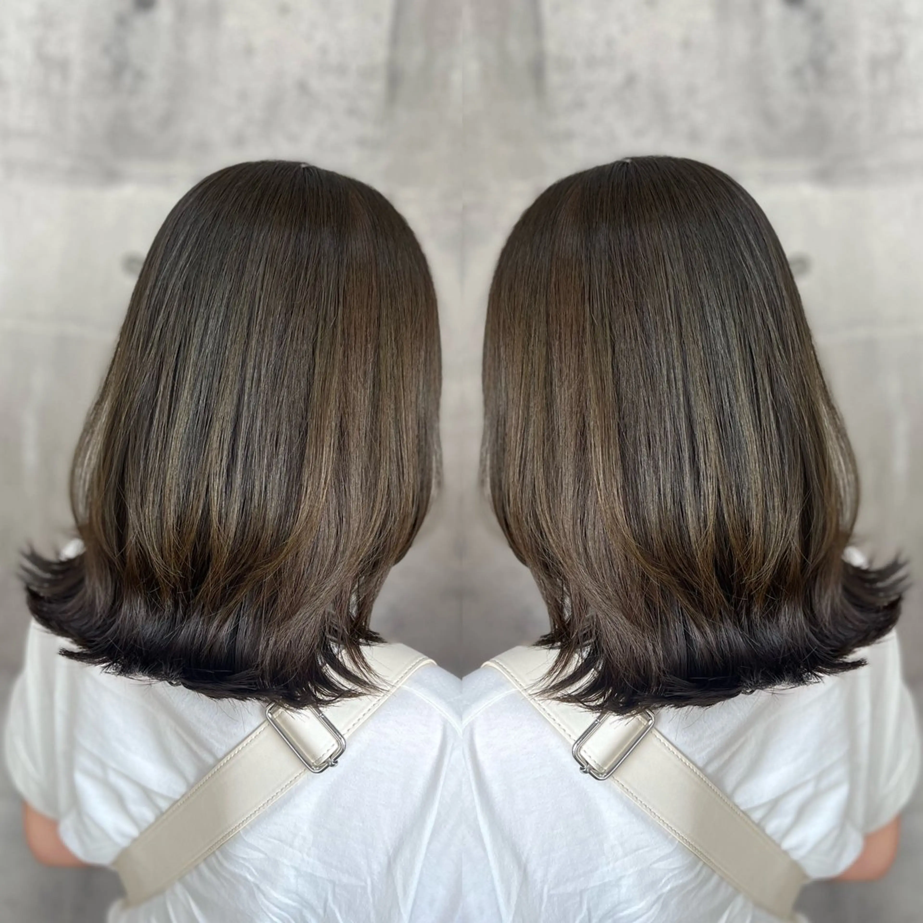 ミディアム カラー カット ヘアカラー トリートメント 艶髪🌈ムラカミ サキのヘアスタイル