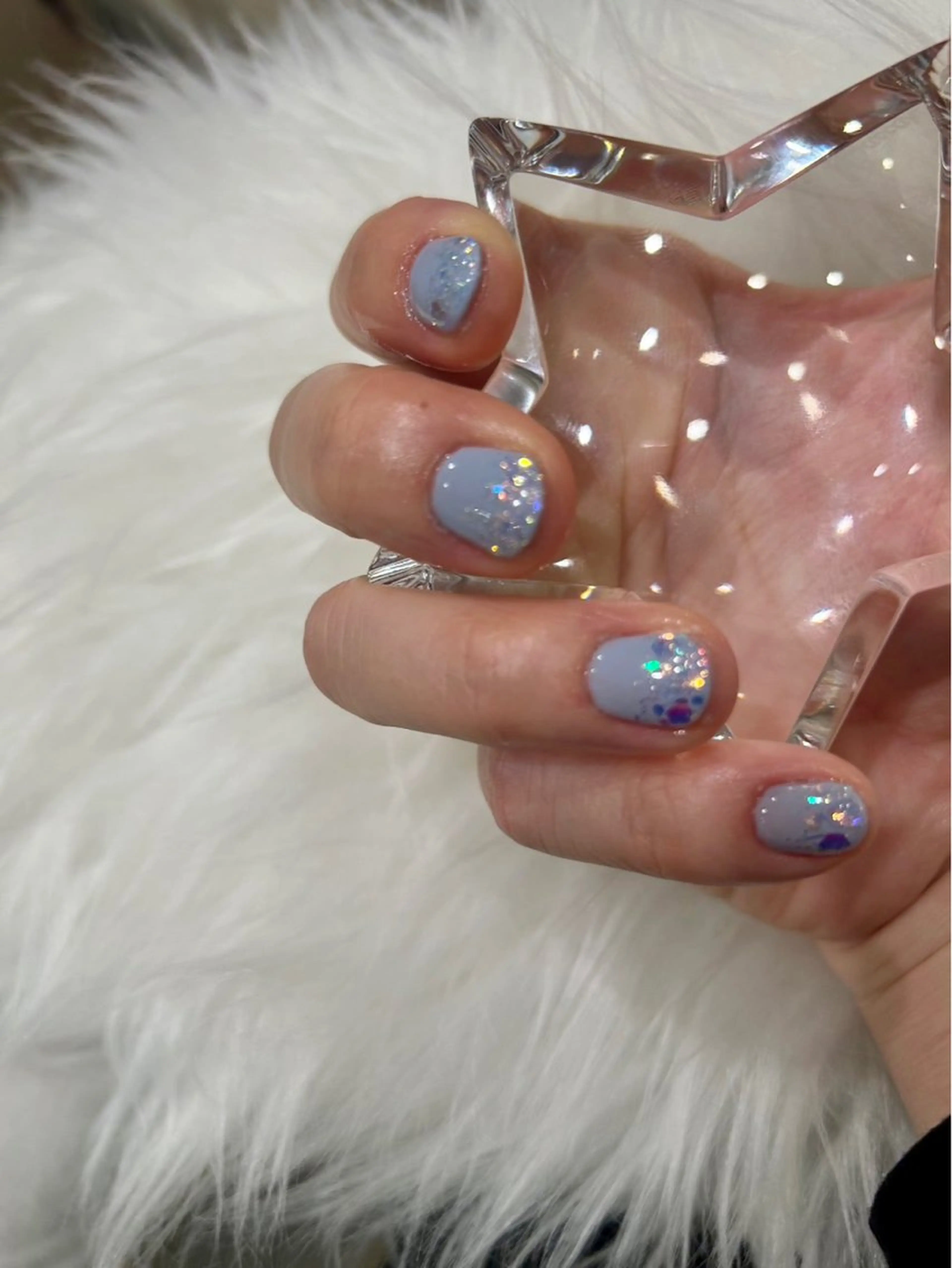 ネイル ブルー キラキラネイル ラメ(グリッター) Nail Salon Miranda所属・Nail Salon Mirandaのネイルデザイン