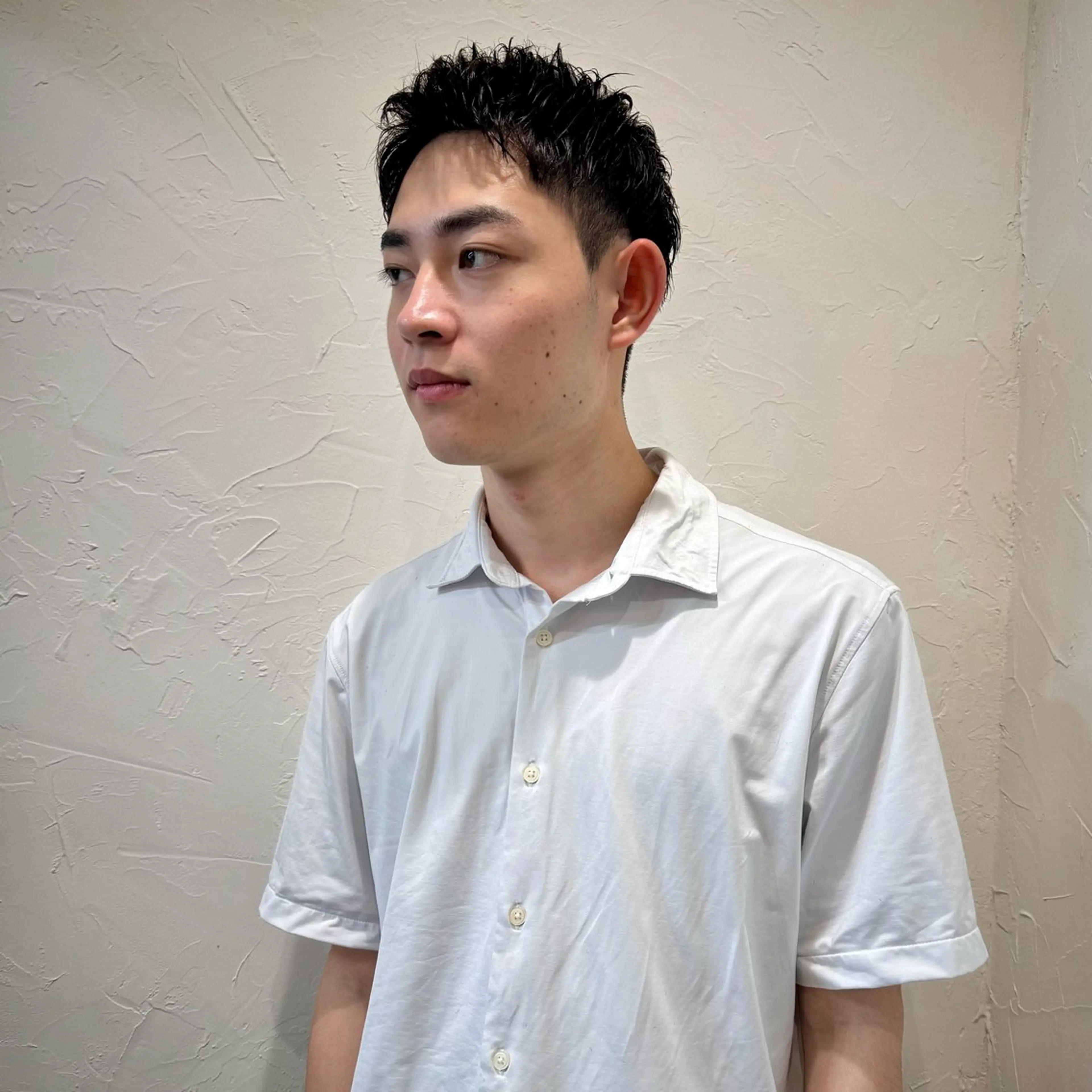 ショート メンズ アップバング メンズ就活ヘア メンズパーマ メンズショート スパイキーショート カット ヘアセット 【池袋/スパイキー ショート】ⓝⓘⓜⓤのヘアスタイル