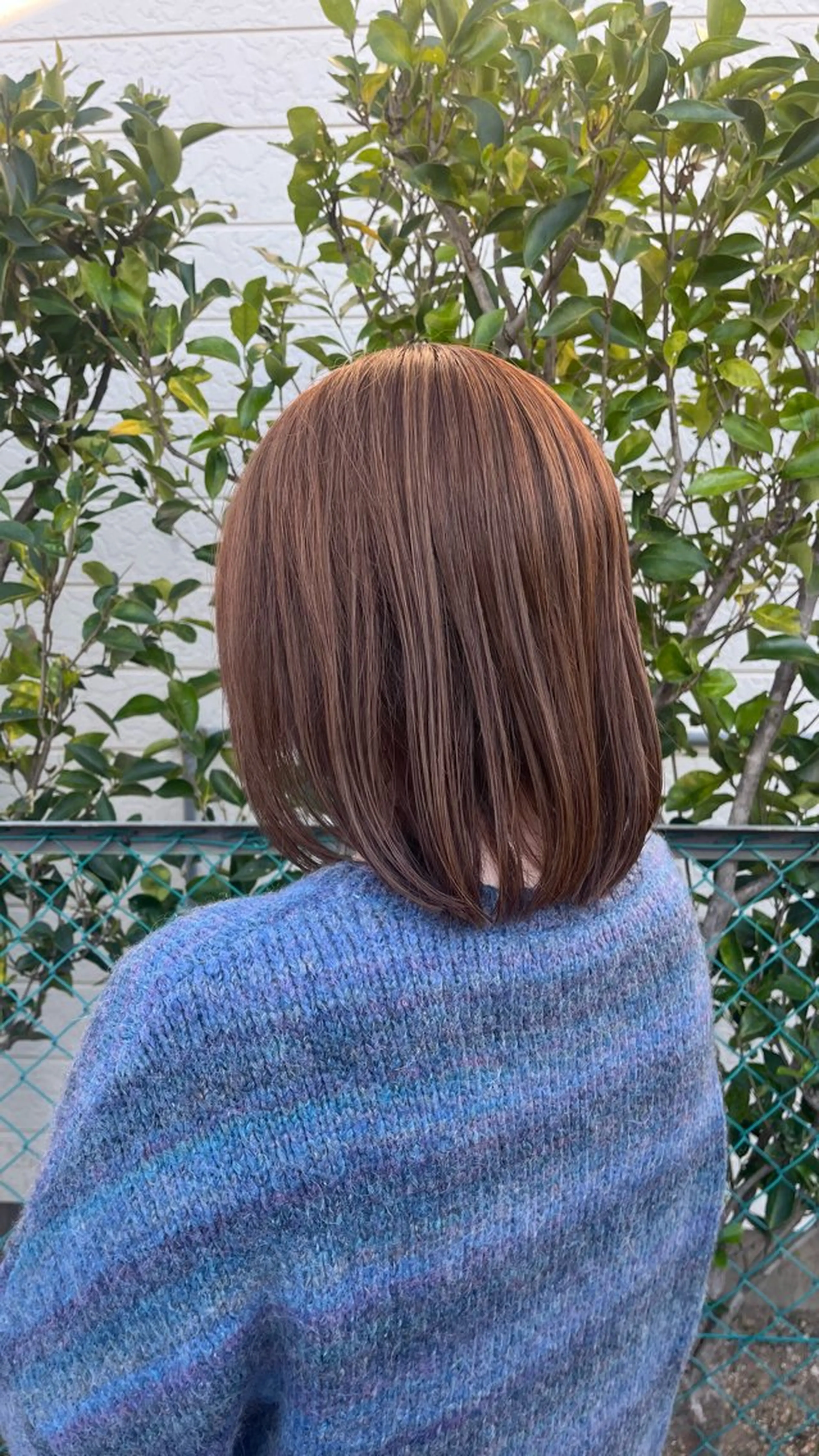 ミディアム カラー ブラウンカラー マロンブラウン オレンジ ヘアカラー 🌼Kubu成田 陽実🌼のヘアスタイル