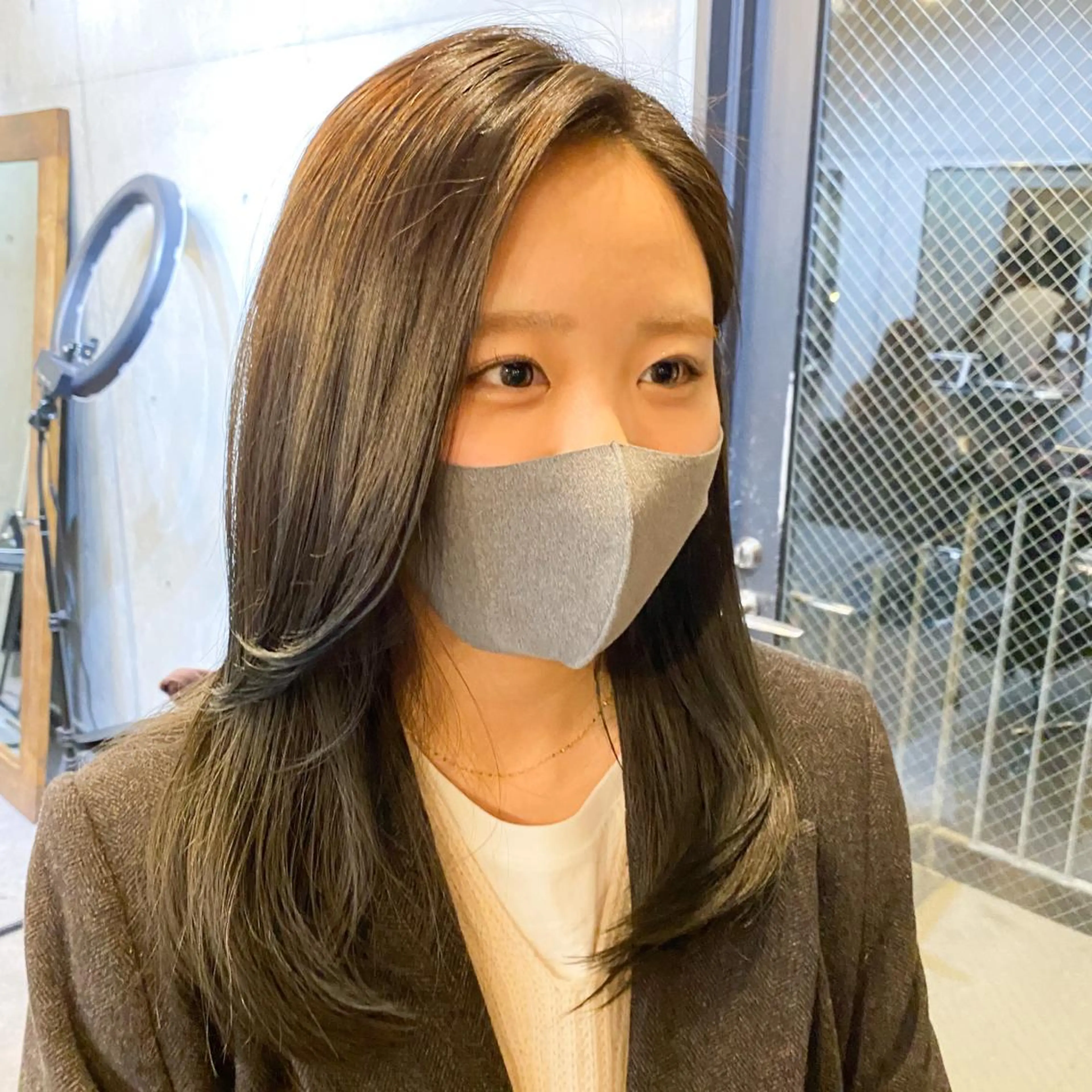 ロング カラー 艶髪ブリーチ 永井竜也のヘアスタイル