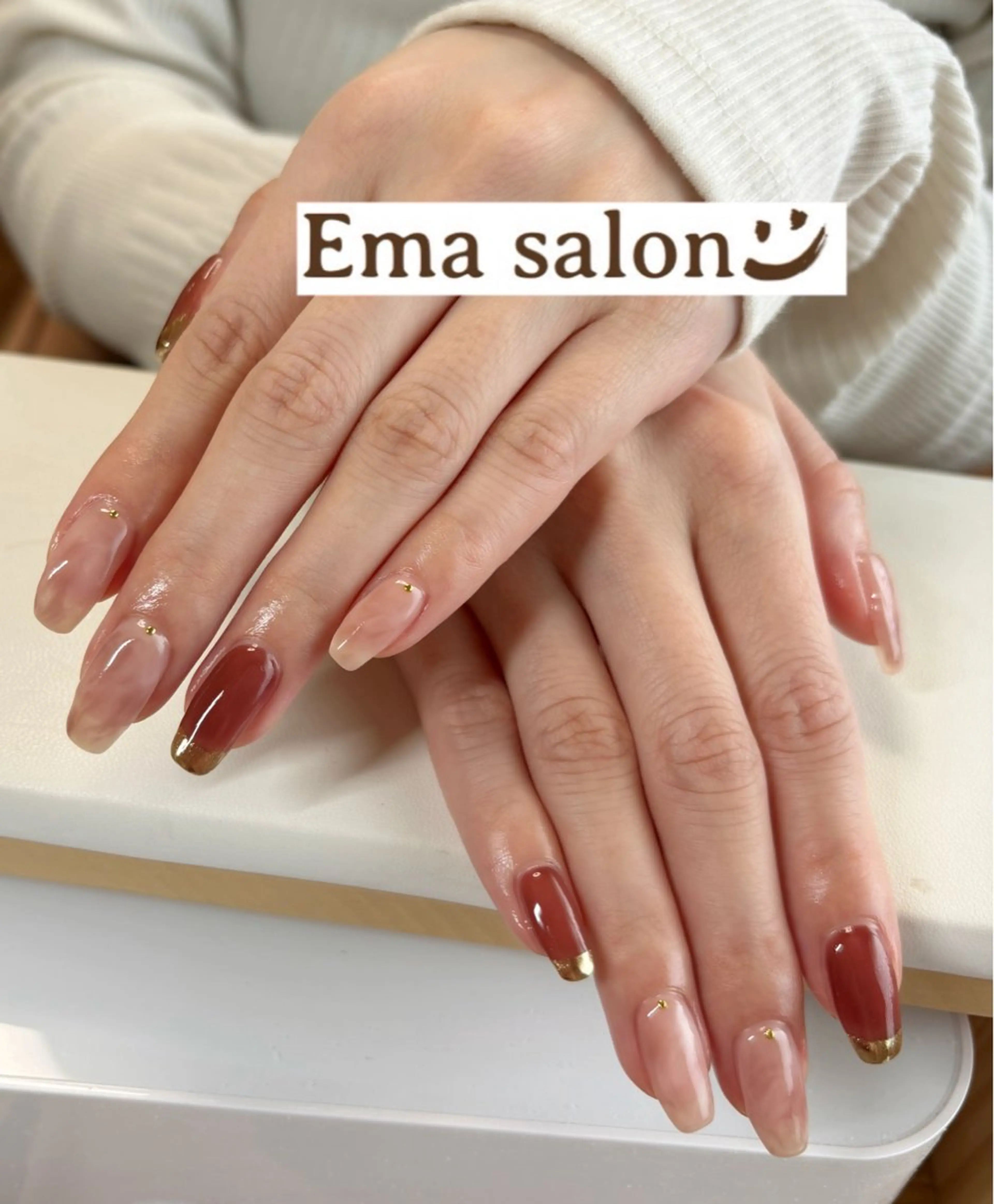 ネイル フレンチネイル ミラーネイル ハンドネイル Ema salon所属・Ema salon hiromiのネイルデザイン