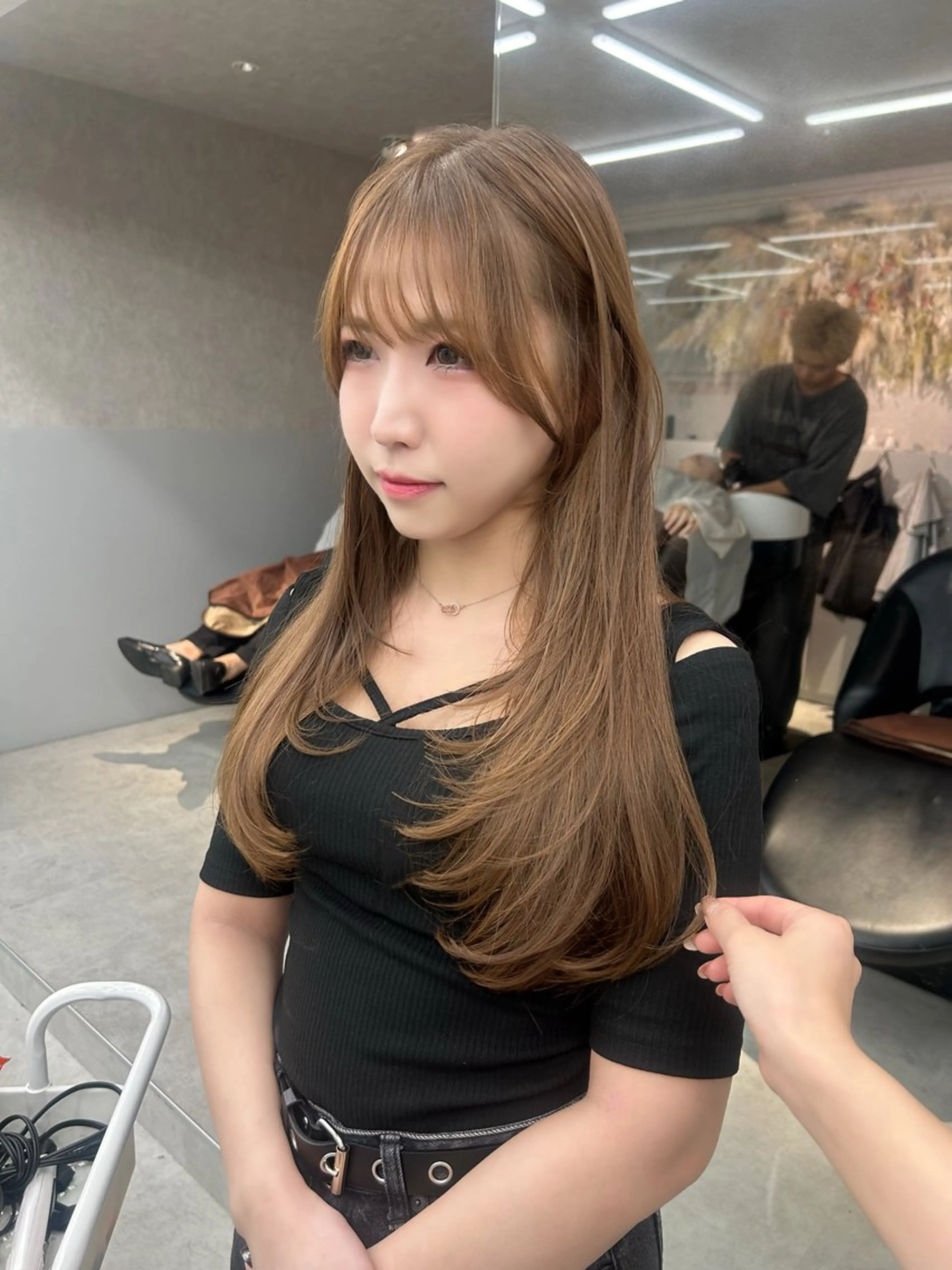 セミロング カラー ヘアアレンジ カット ヘアカラー トリートメント ベージュ🎀 ふみかのヘアスタイル