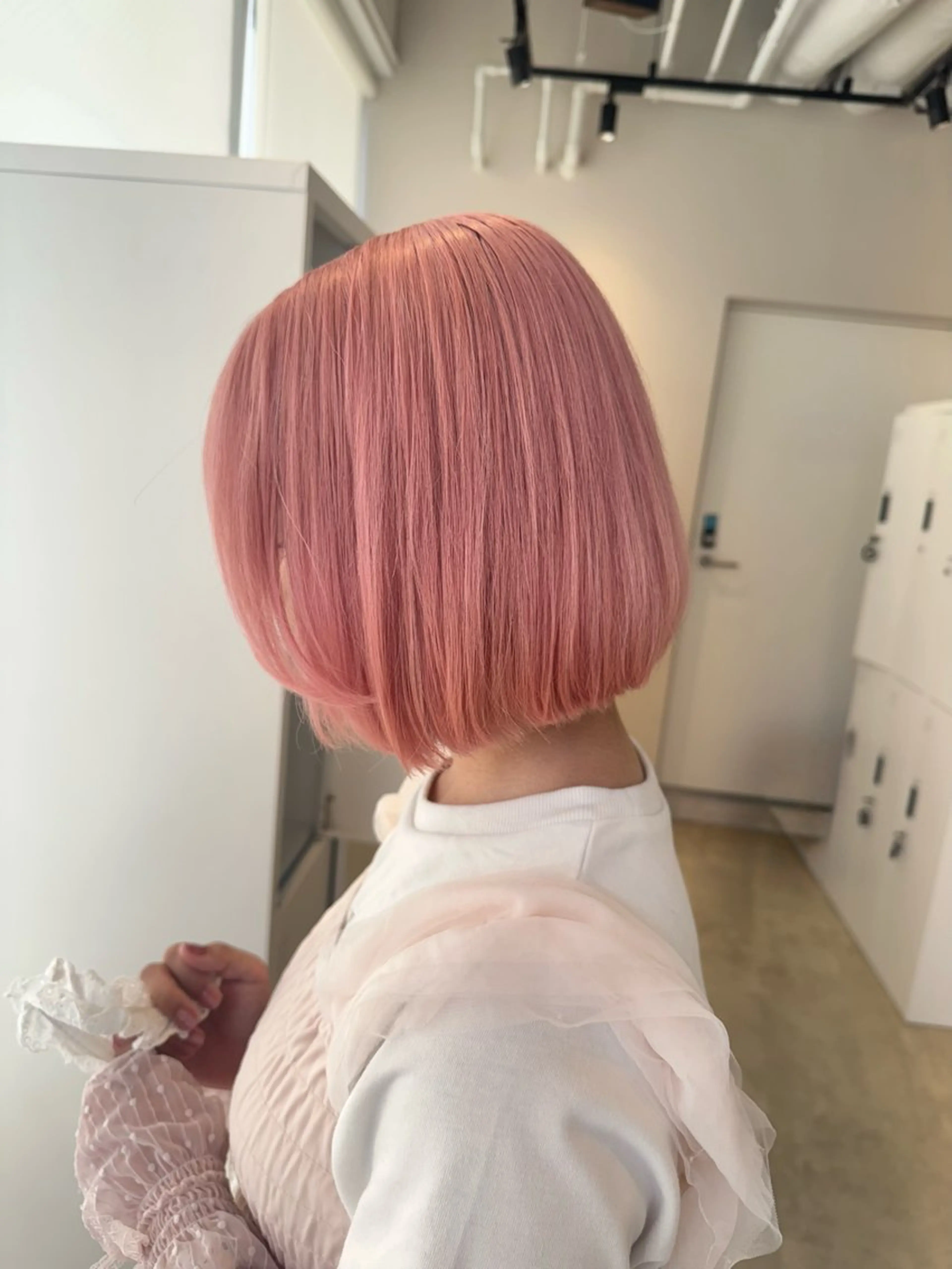 カラー ブリーチ ピンクカラー ホワイトピンク カット ヘアカラー トリートメント 透明感カラー✨艶髪 制作🌱山根あゆみのヘアスタイル