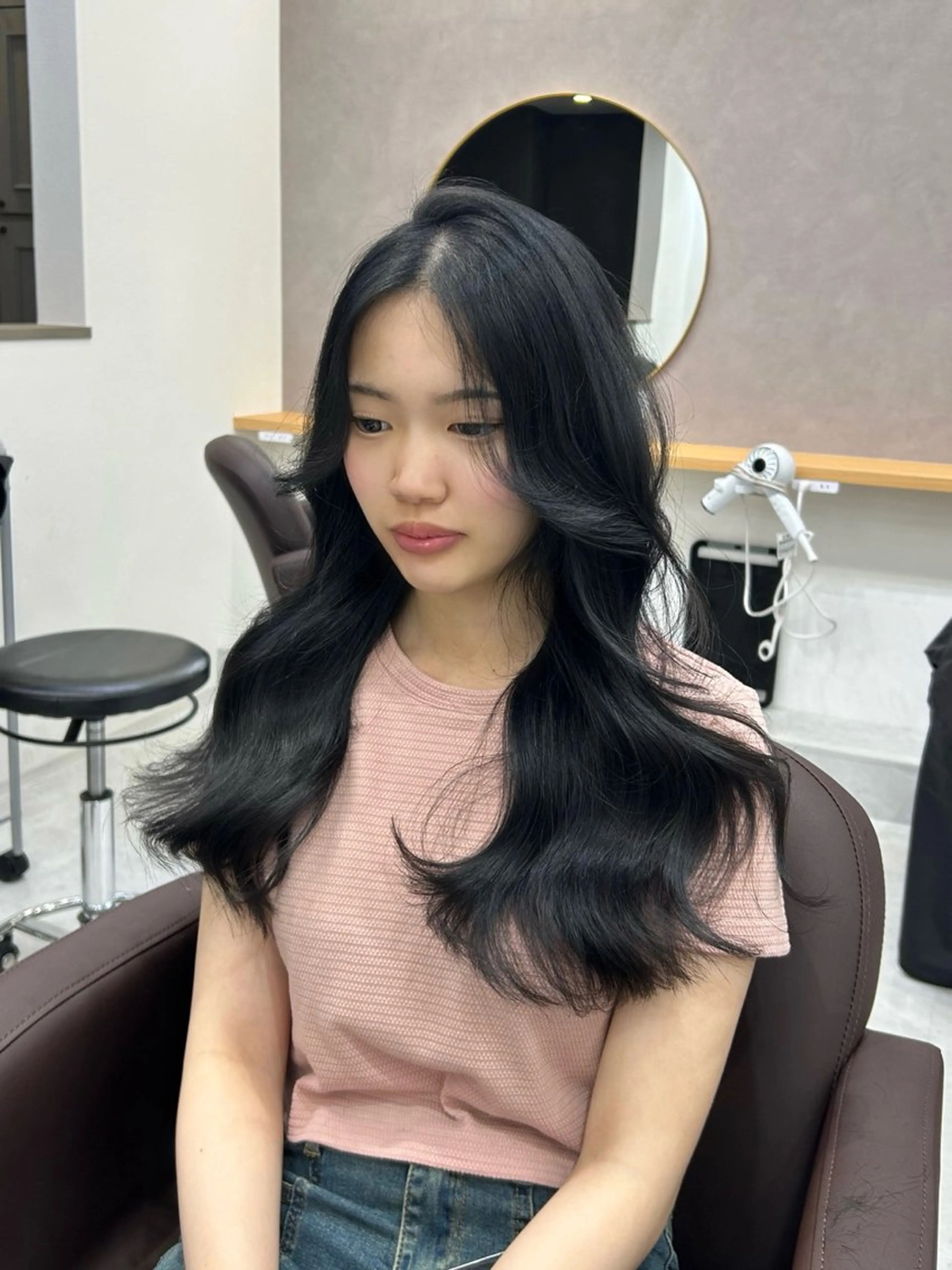ロング カラー レイヤーカット ヘアカラー 横浜美容室/透明感 カラー/レイヤーのヘアスタイル
