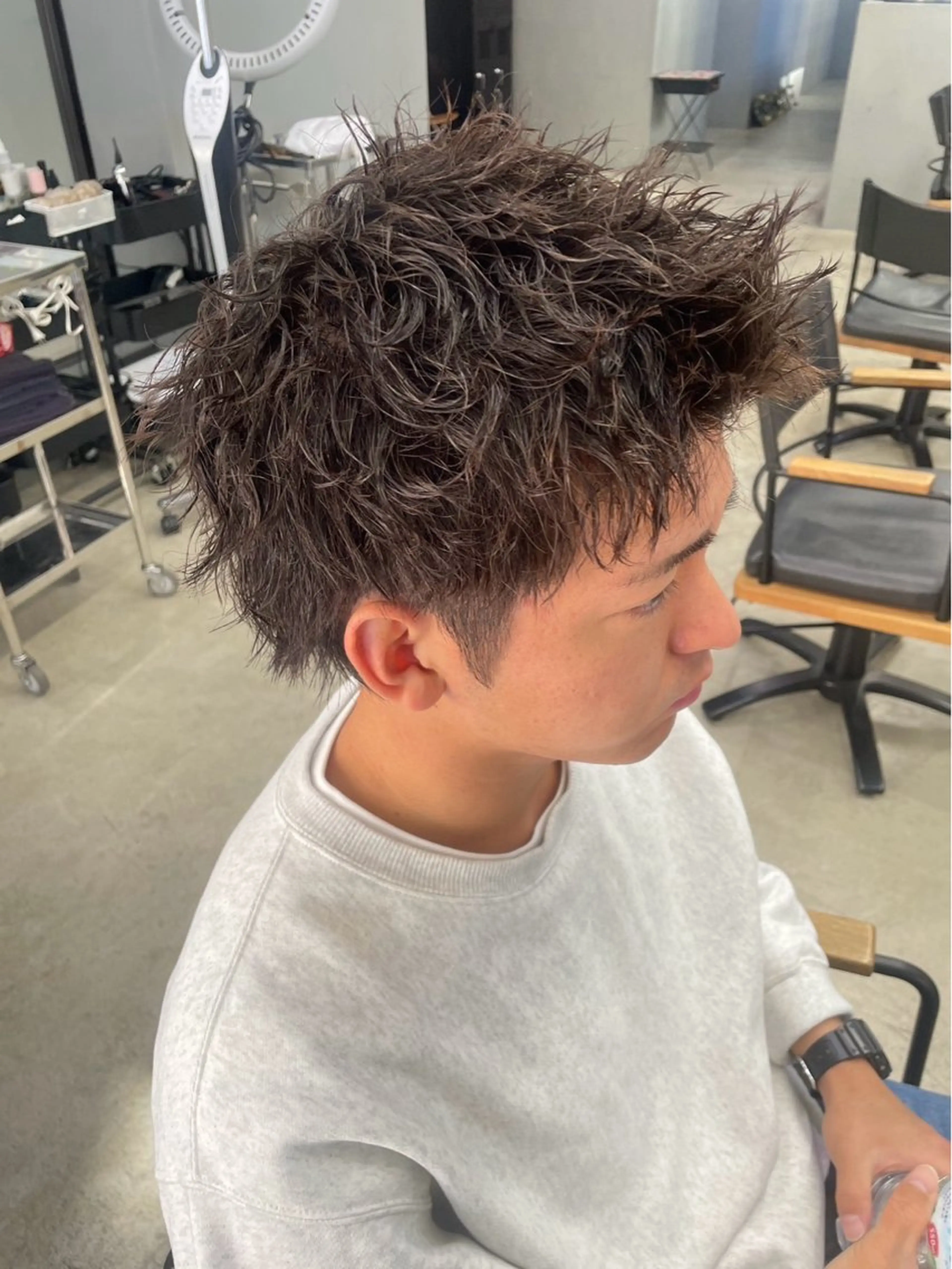 ショート パーマ メンズ カット パーマ メンズ専門サロン wokeのヘアスタイル