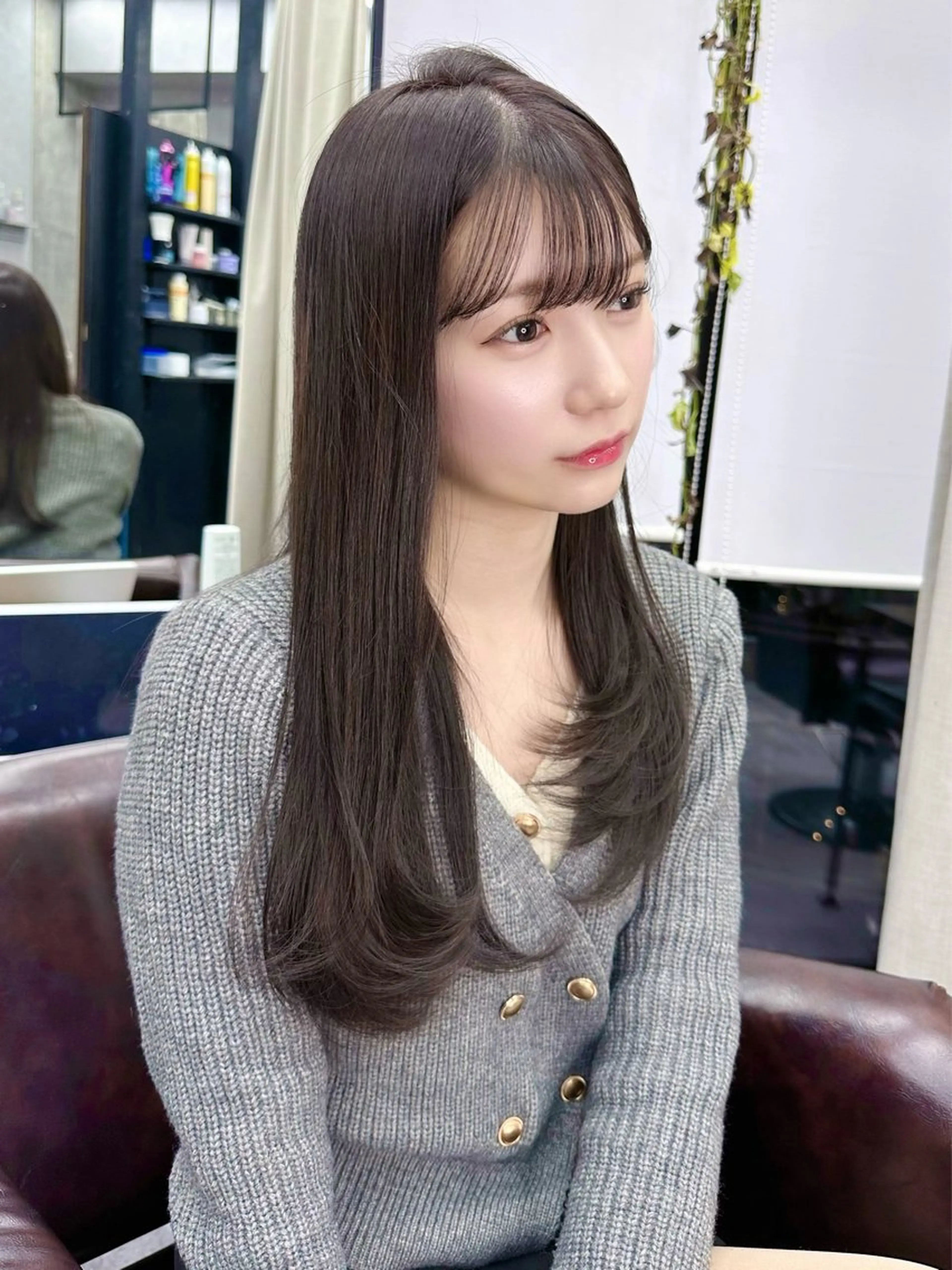 ロング カット トリートメント 韓国風/ワンホンヘア 髪質改善/MaCoのヘアスタイル