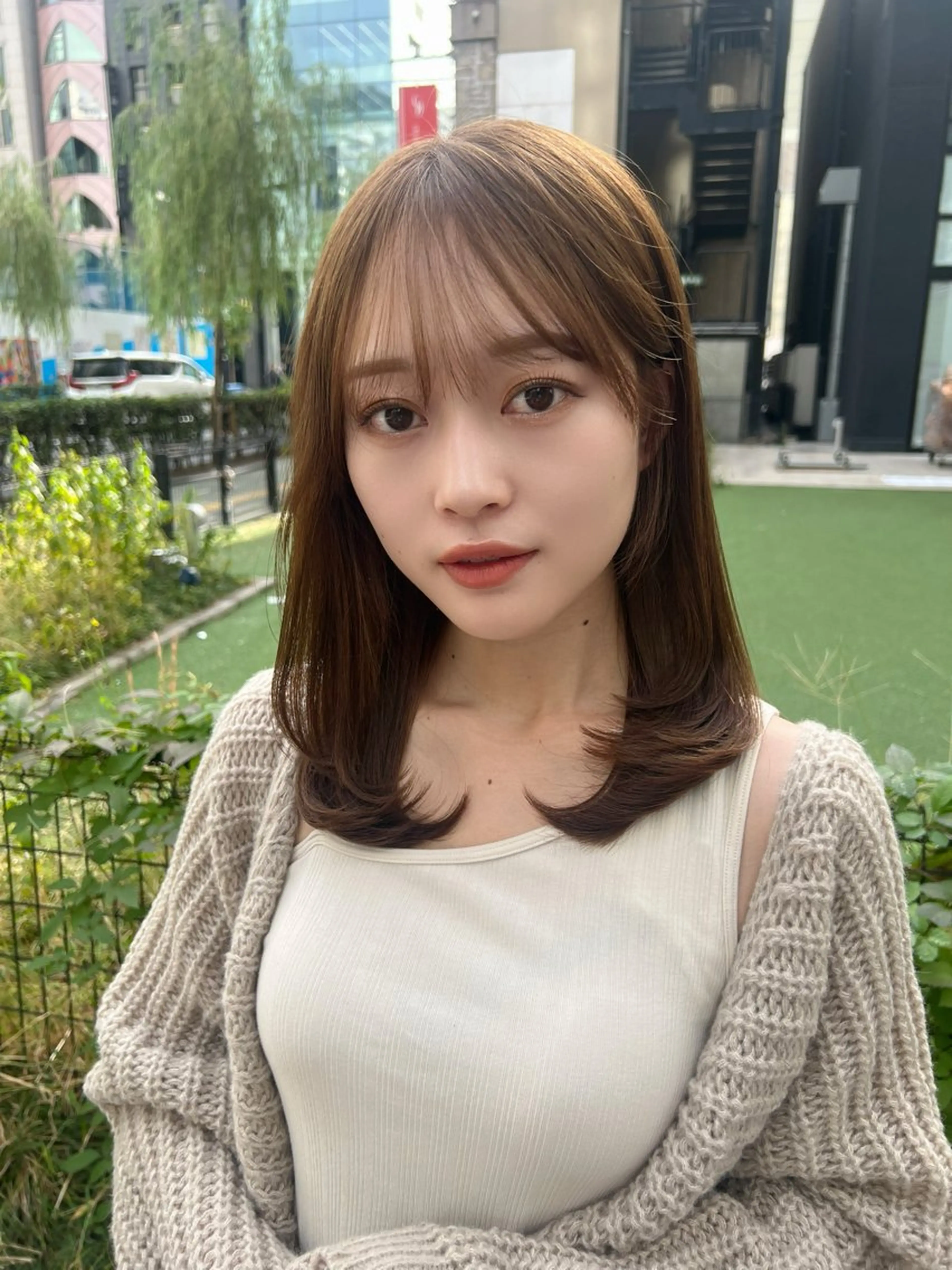 ミディアム 撮影カットモデル募集 前髪、顔周り/徳永のヘアスタイル