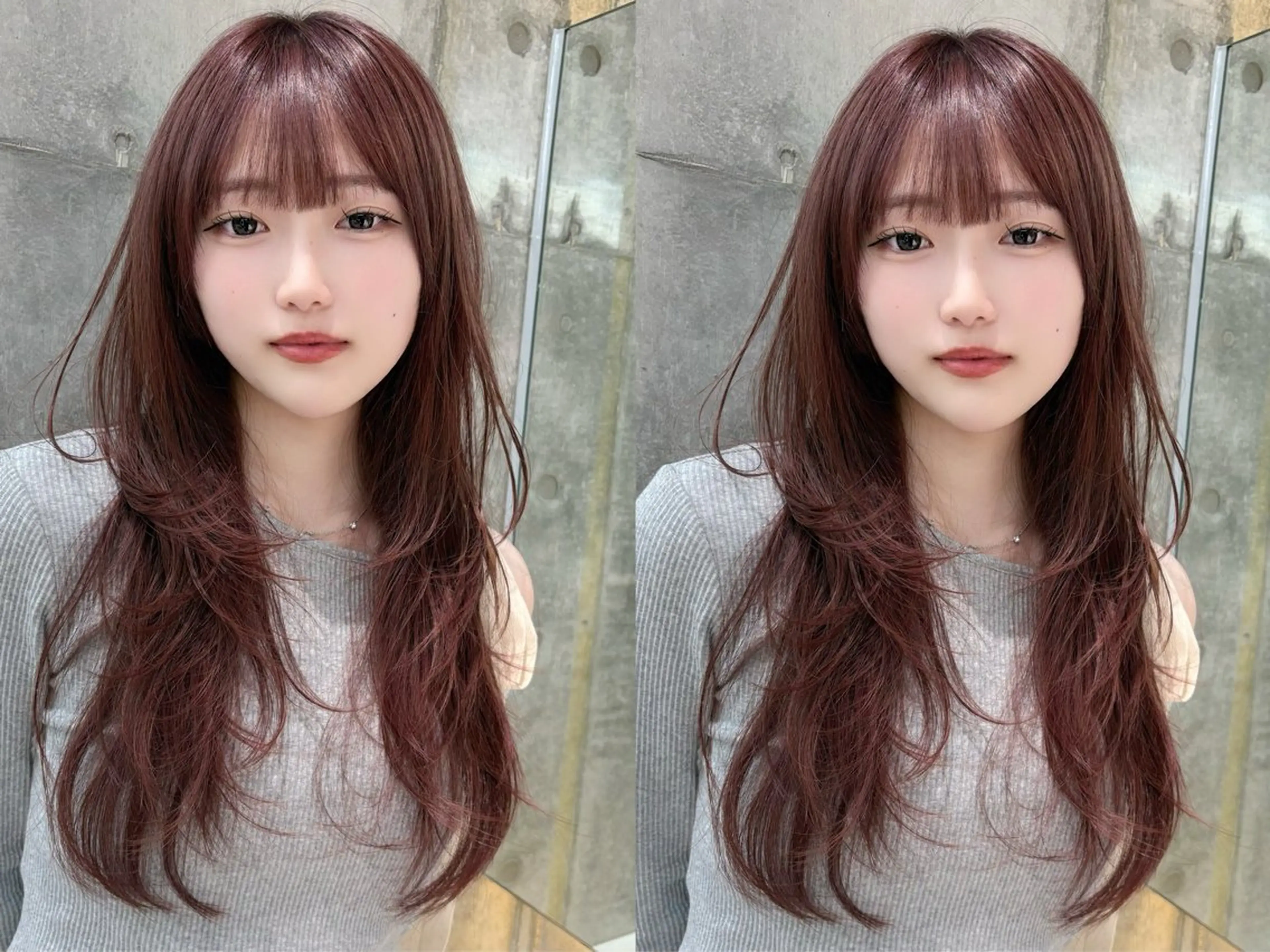 セミロング カット ヘアカラー トリートメント 韓国🇰🇷レイヤー 透明感/秀瑛🩶のヘアスタイル