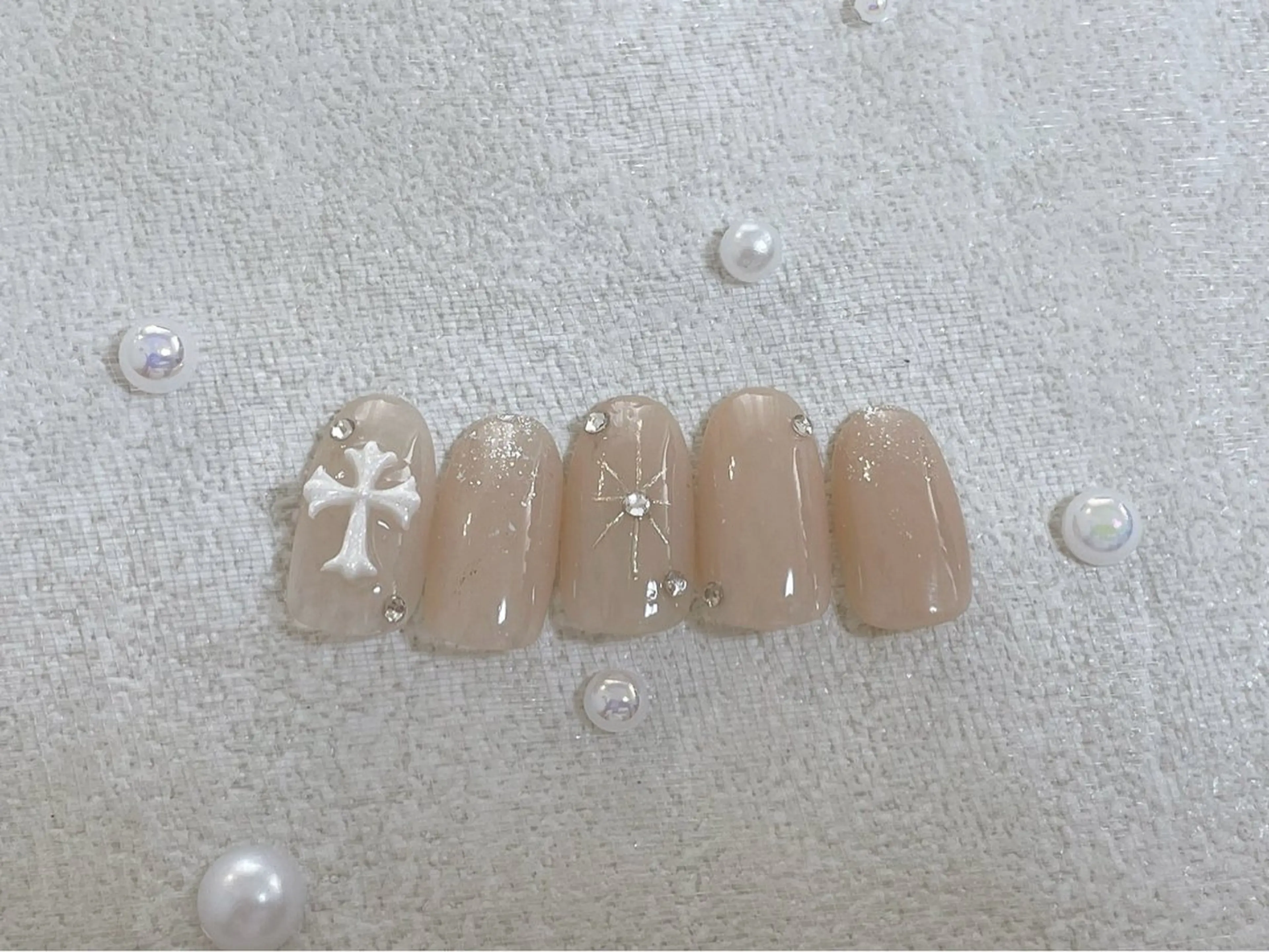 ネイル オーロラネイル ブルー フットネイル フレンチネイル ジェルネイル ハンドネイル kiki nail たまプラーザのネイルデザイン
