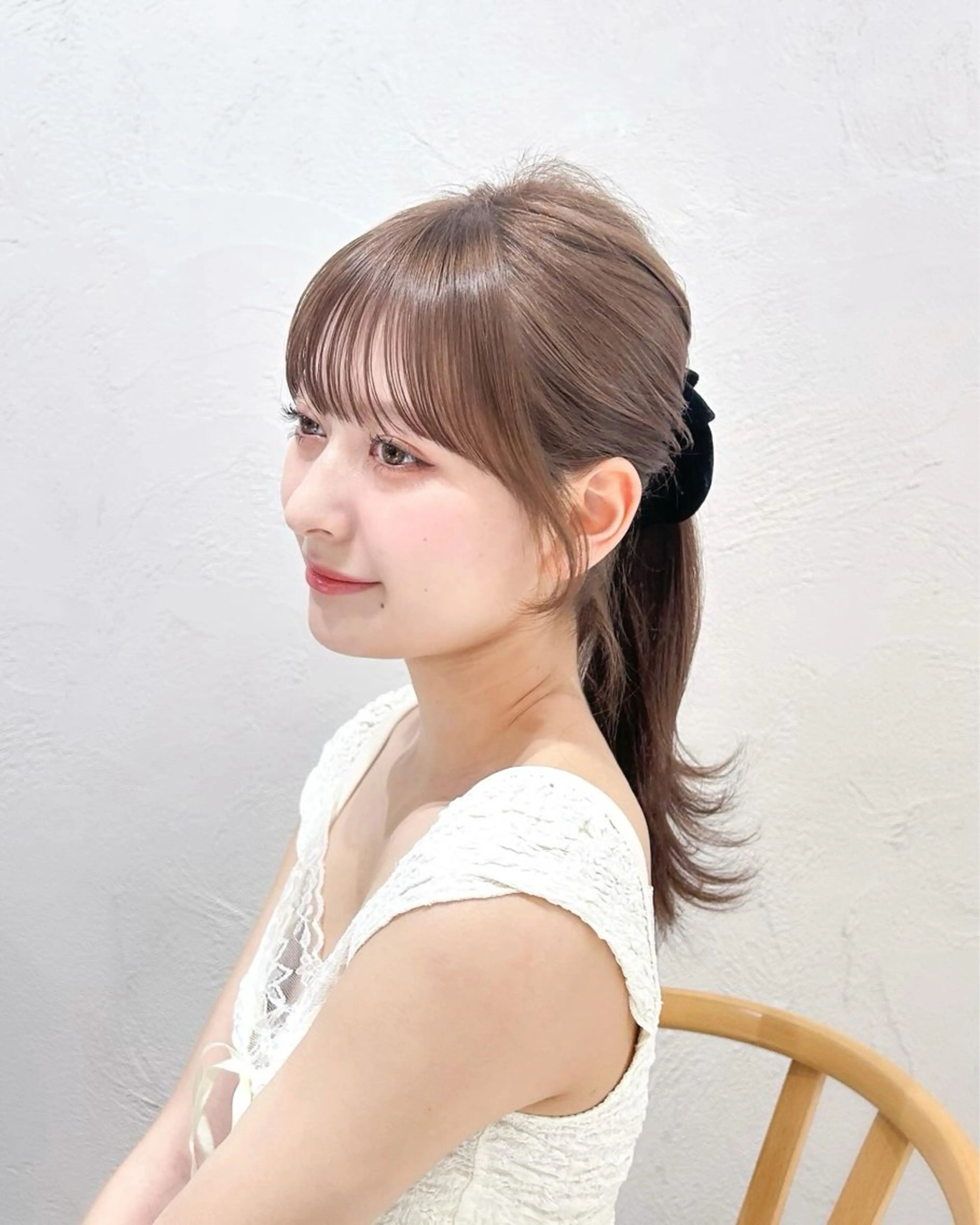 セミロング カラー 顔周りカット ミディアムヘア Chifumiのヘアスタイル