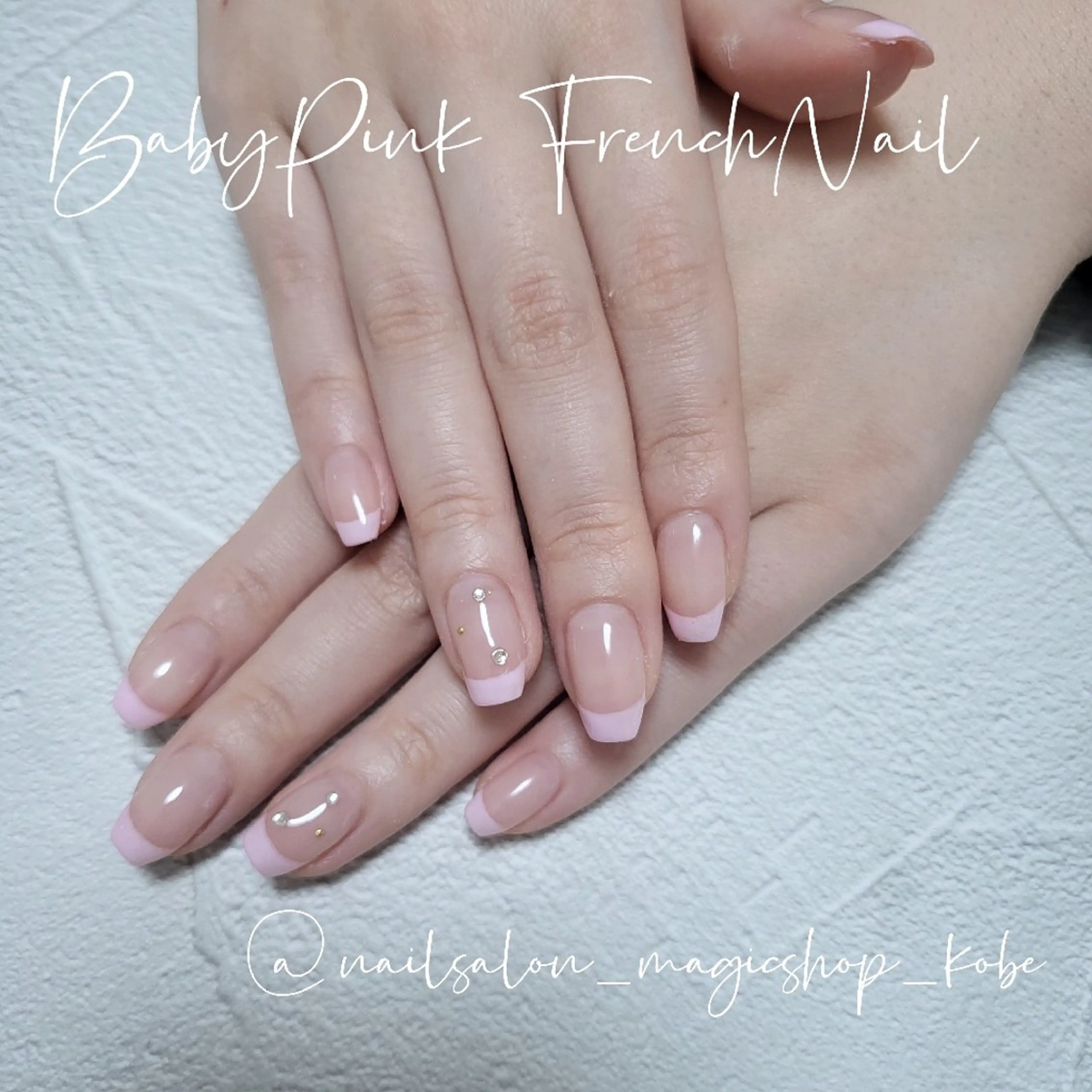 ネイル フレンチネイル ジェルネイル パステルネイル ピンク シンプルネイル ハンドネイル Nailsalon MagicShopのネイルデザイン