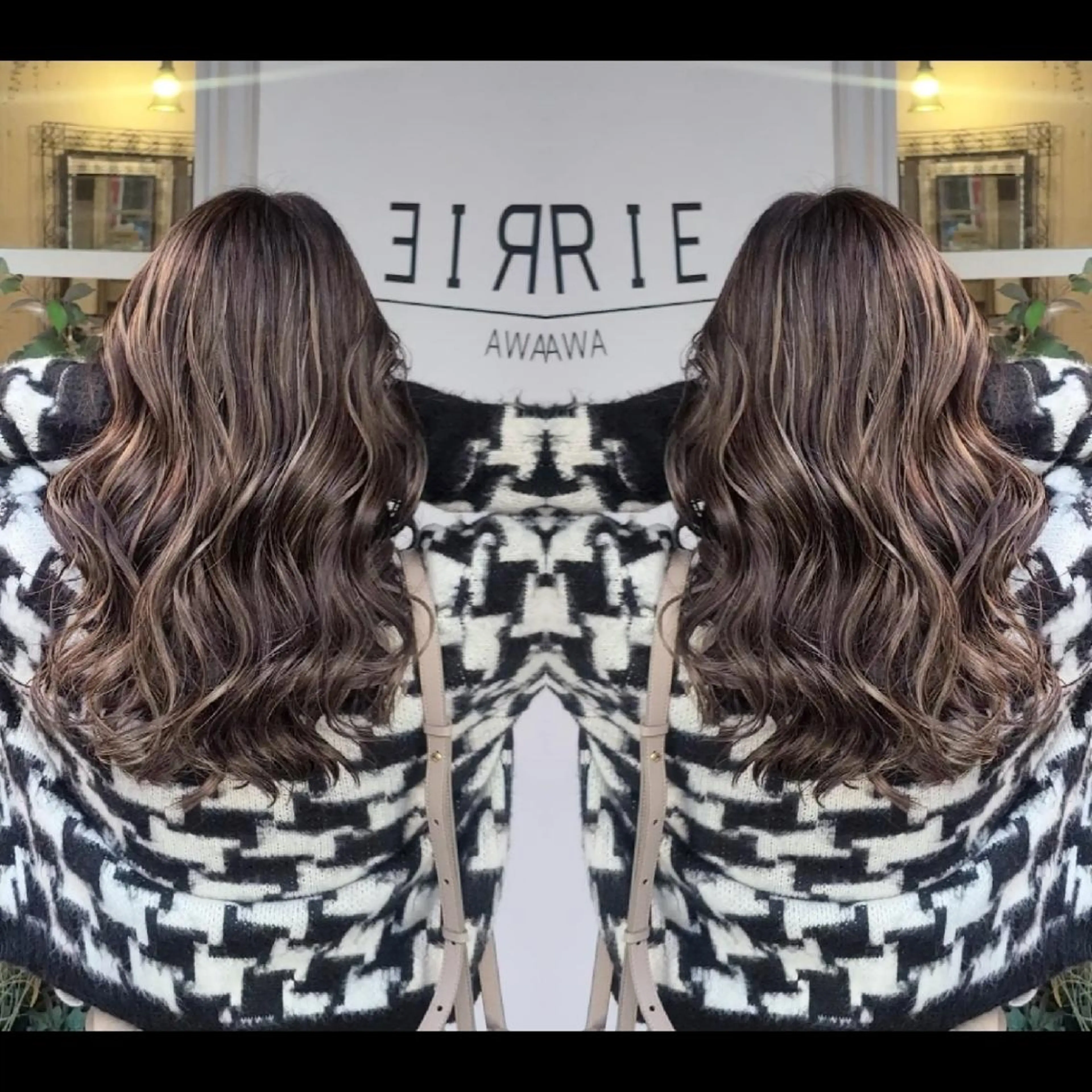 ロング カラー アッシュ アッシュグレー バレイヤージュ ベージュカラー ブリーチ ヘアカラー cherie所属・大内 格のヘアスタイル