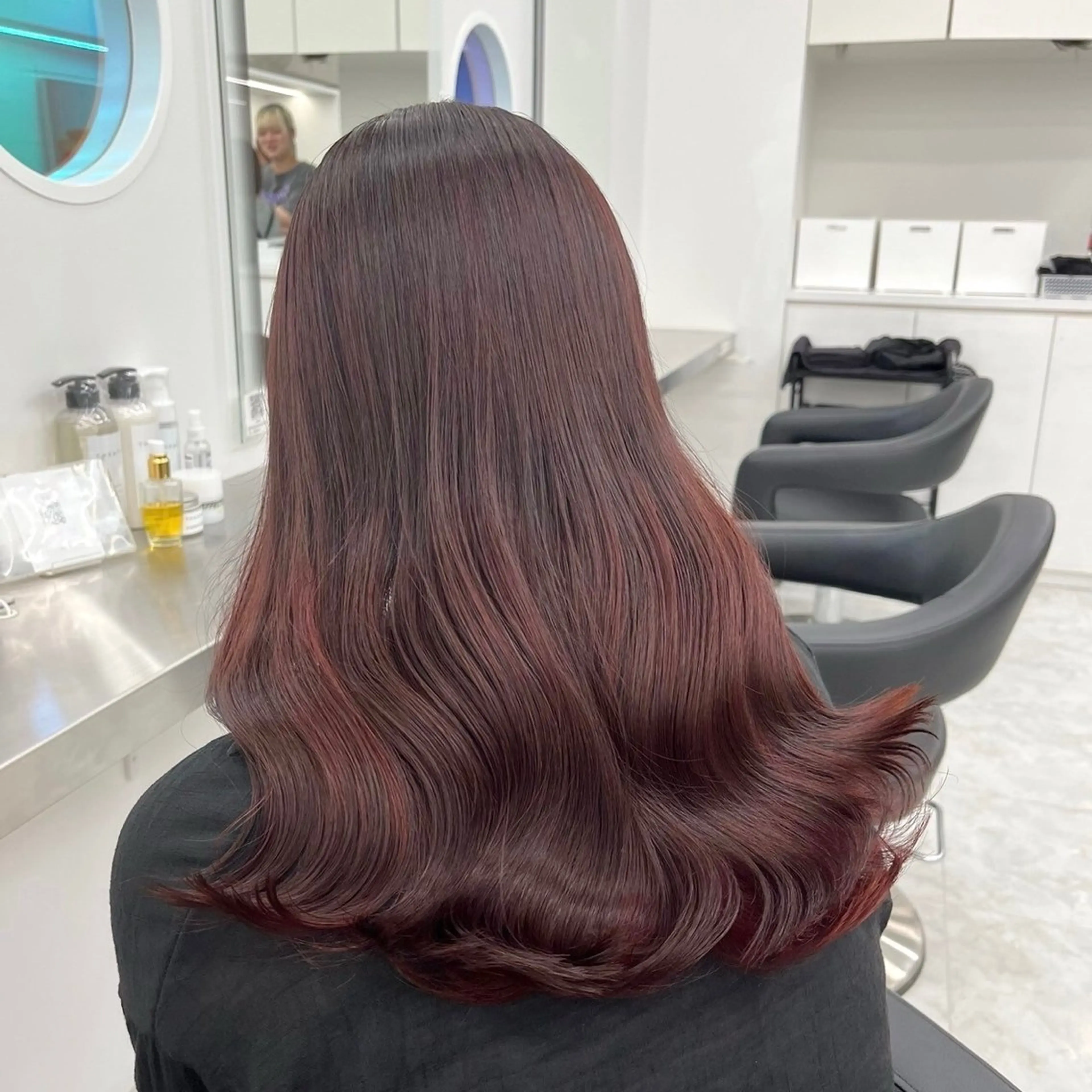 ロング カラー ヘアアレンジ 可愛い暖色ヘア🥀 えびけんのヘアスタイル
