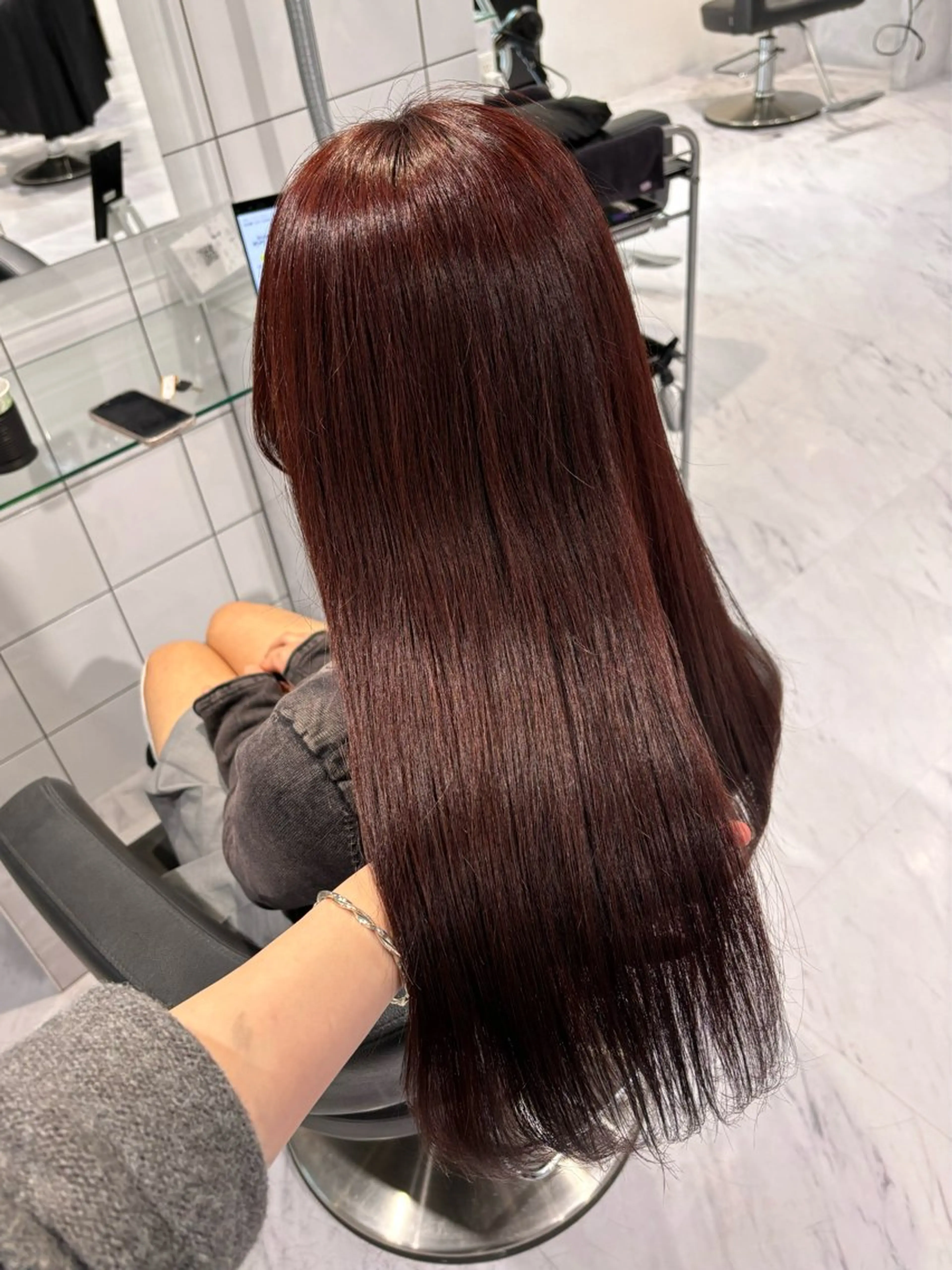 ロング カラー 髪質改善 ロング トリートメント ヘアカラー トリートメント ヘッドスパ 🐺メンズパーマ マッシュ　あさひ🐺のヘアスタイル