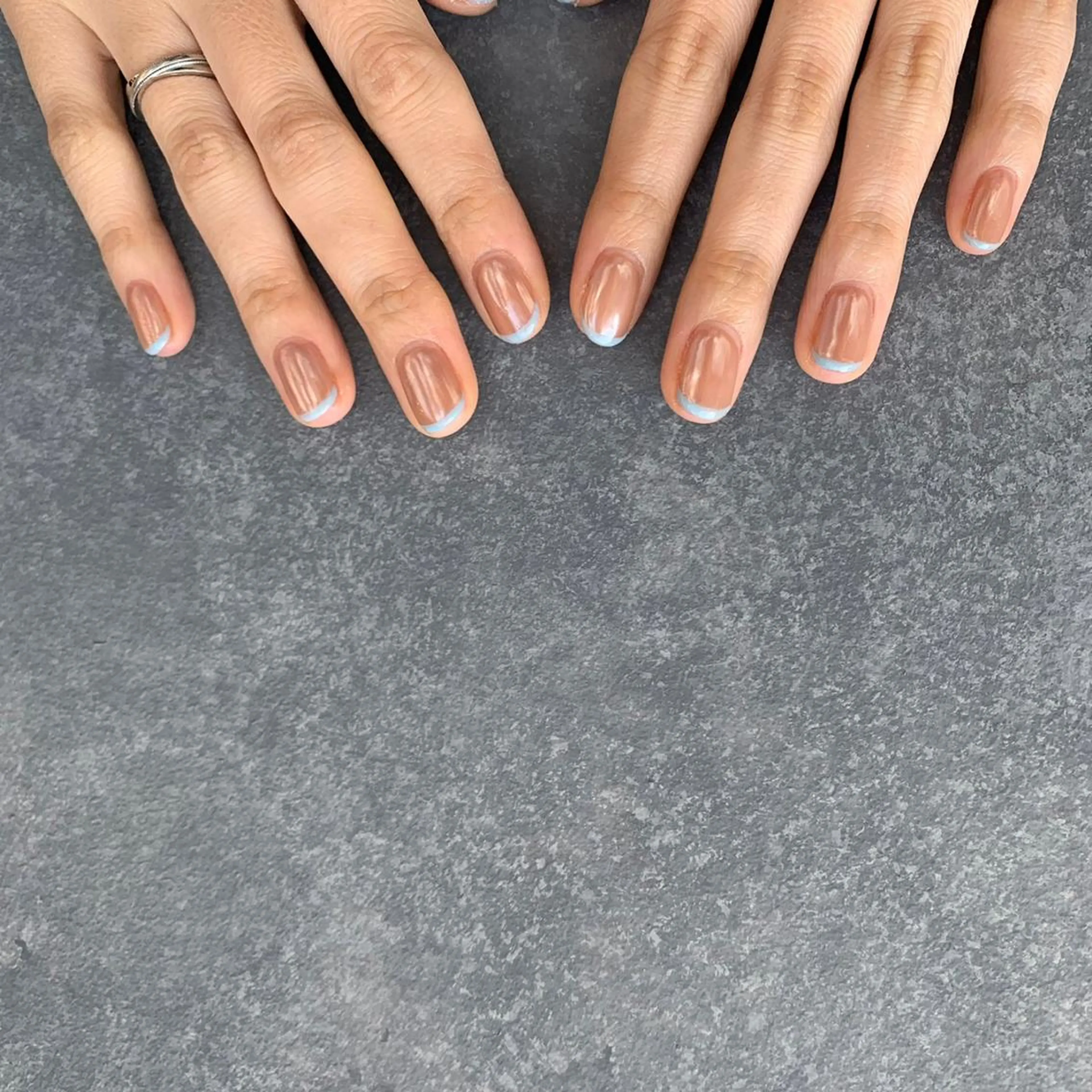ネイル フレンチネイル ジェルネイル パラジェル パラジェル登録サロン N°nail 立川のネイルデザイン