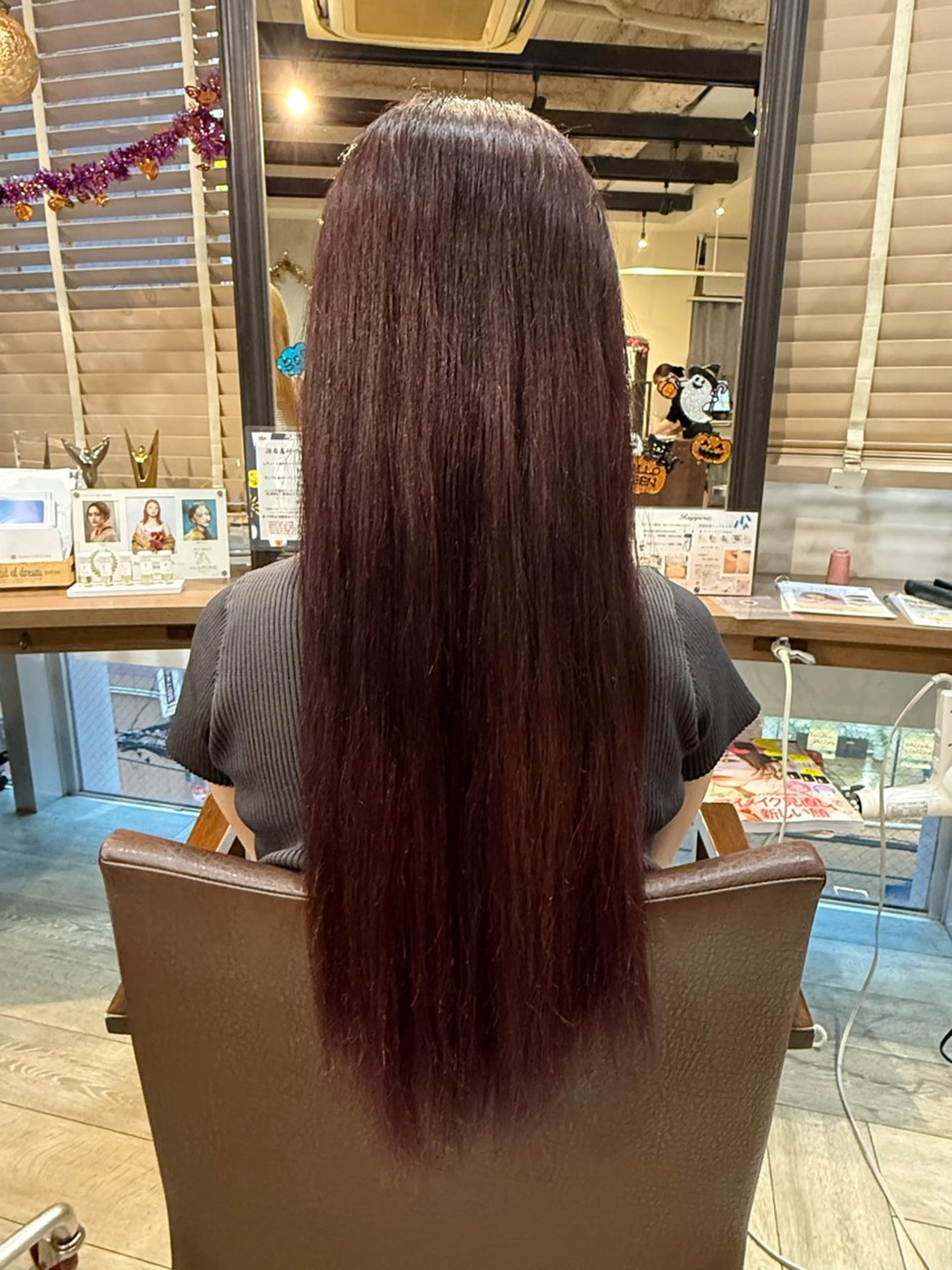 ロング ヘアカラー 木場 麗咲のヘアスタイル