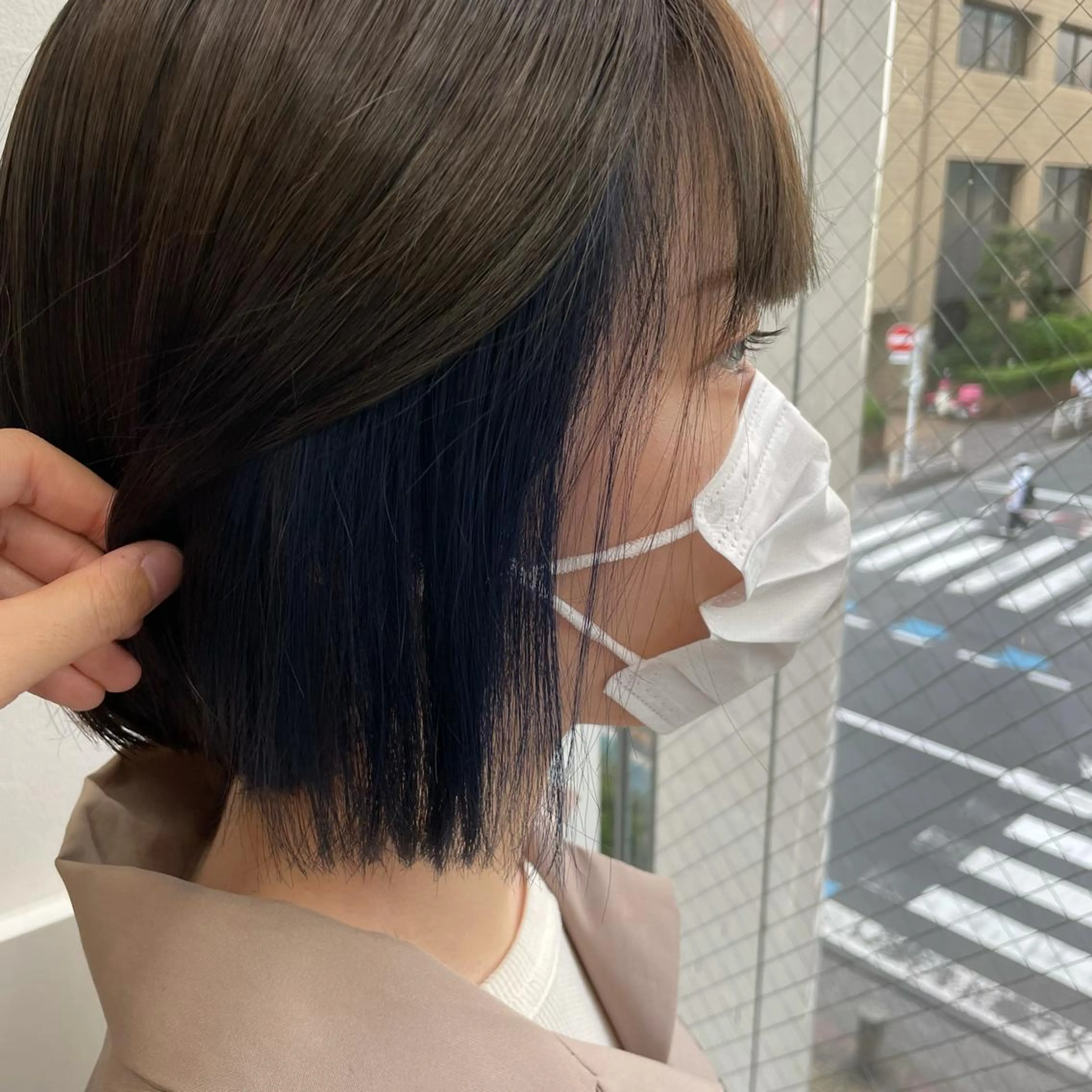 ショート カラー ブルーカラー ネイビーカラー ヘアカラー トリートメント ヘアセット 🌼杉田 胡桃🌼のヘアスタイル
