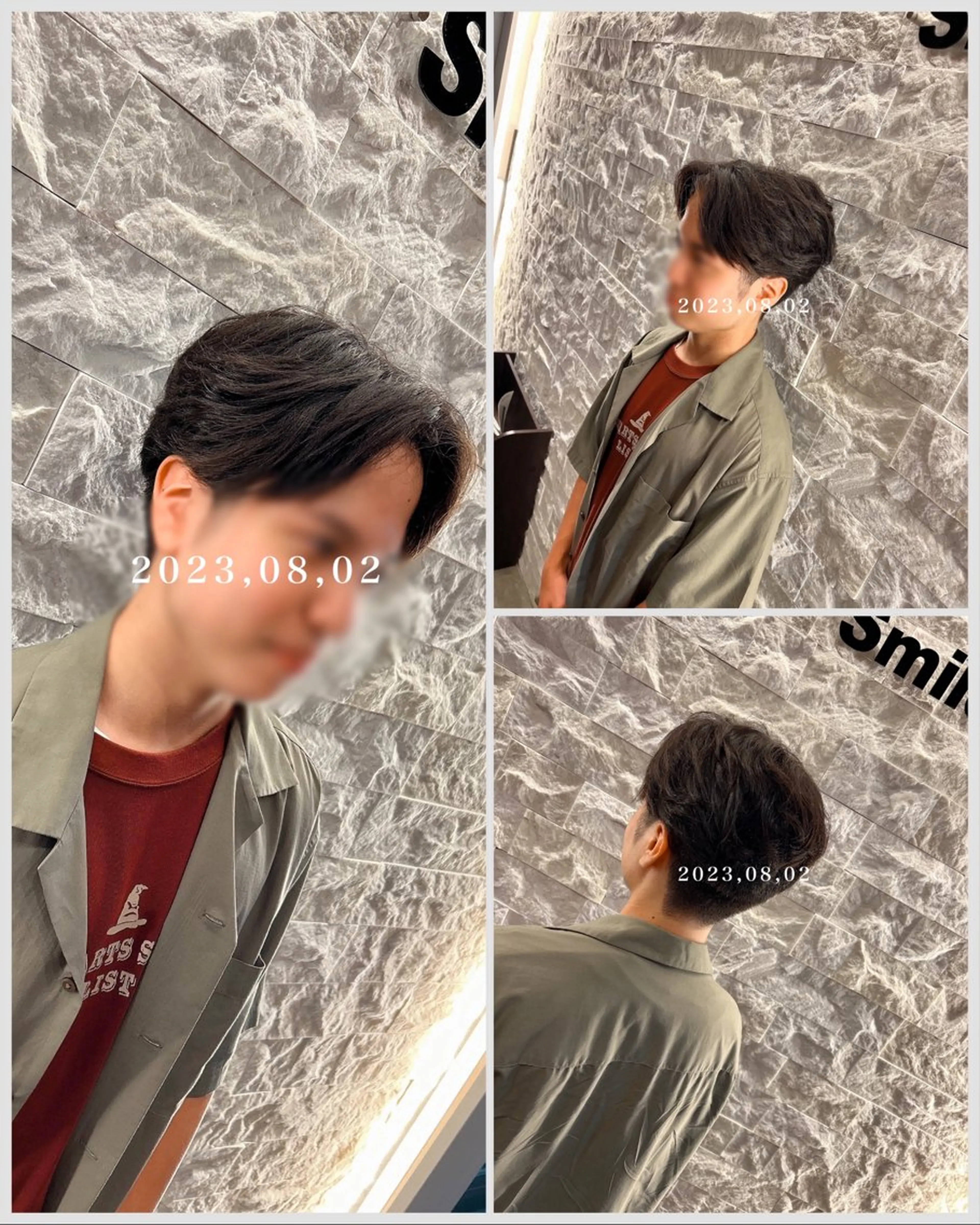 ショート メンズ センターパート 刈り上げ Smile hair 大森店所属・深野 茜のヘアスタイル
