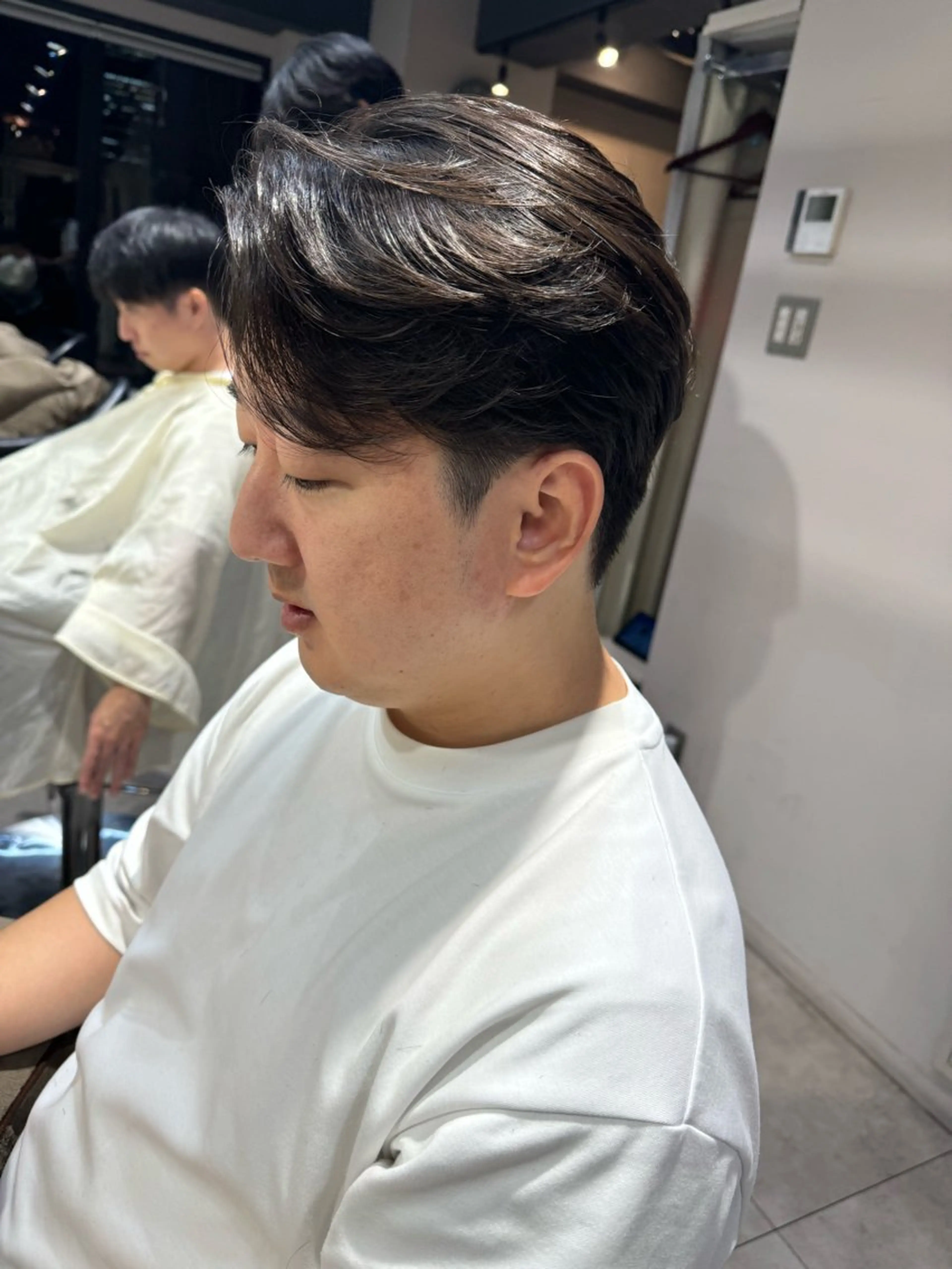 ショート メンズ センターパート カット ヘアカラー パーマ トリートメント Dxxxx III所属・オシャレ女性目線の 大人メンズ❁⃘*.ﾟのヘアスタイル