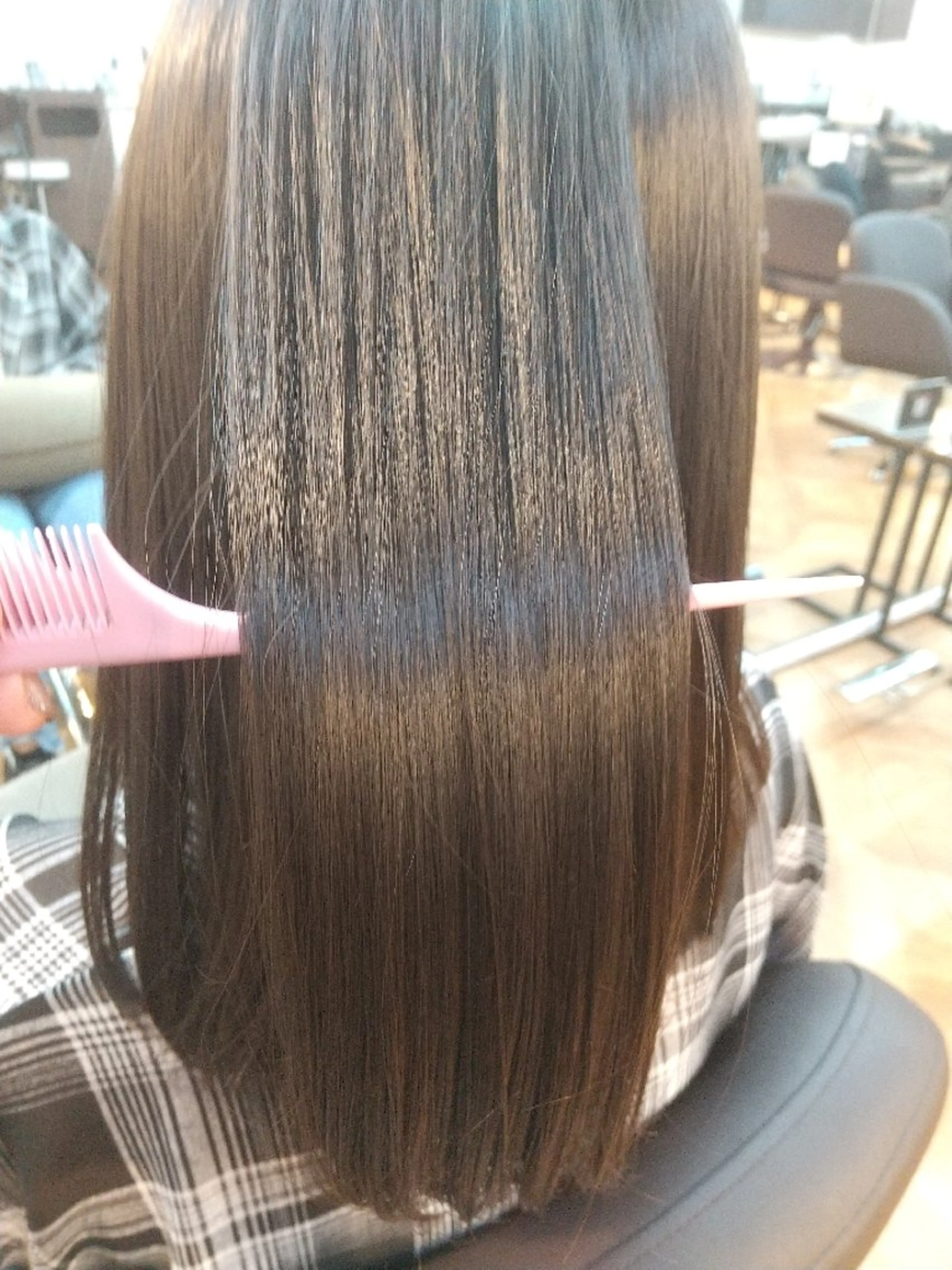 ミディアム パーマ 縮毛矯正 久村 奈菜のヘアスタイル