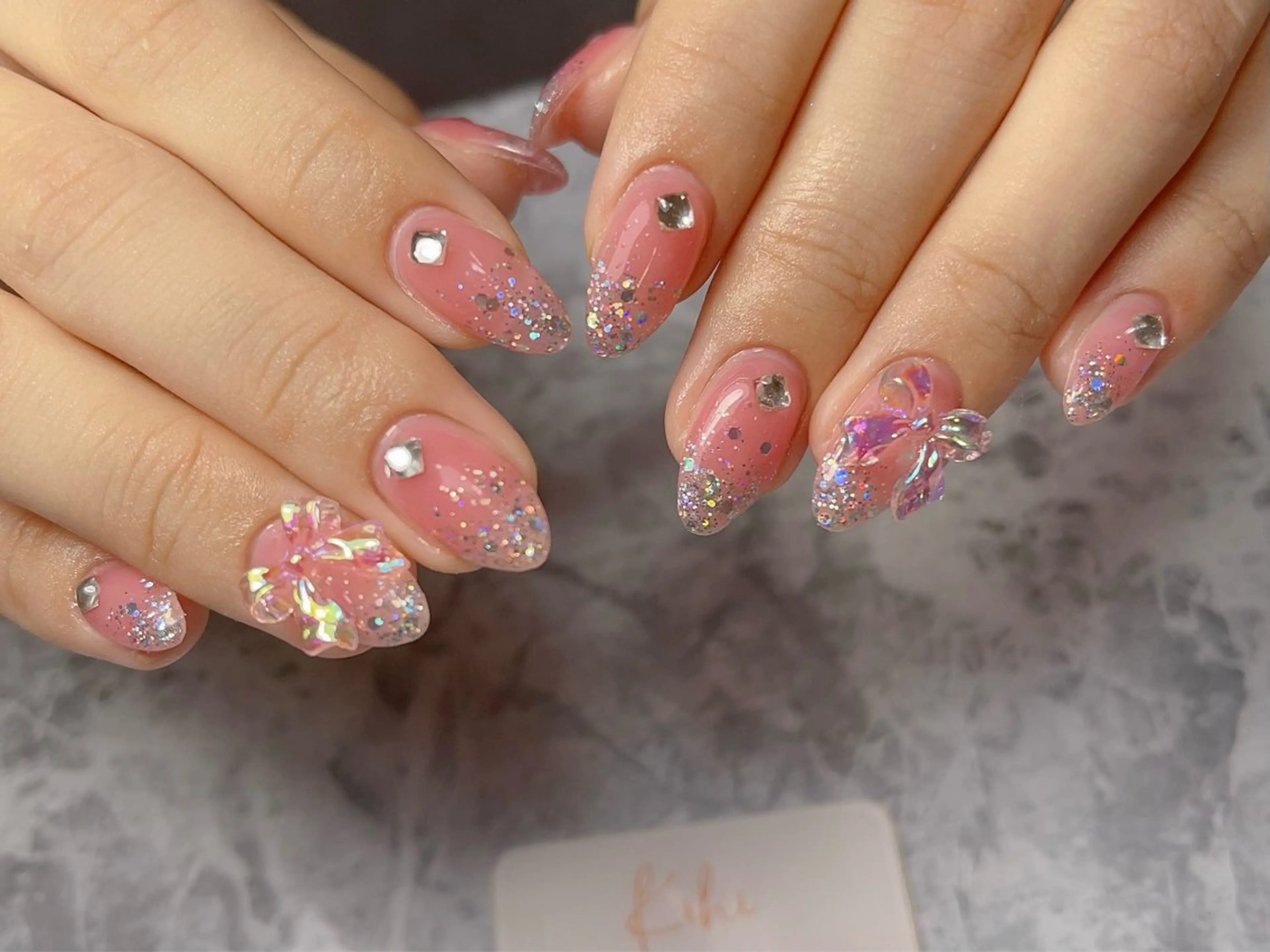 ネイル アートネイル フレンチネイル ジェルネイル グラデーション 韓国ネイル ハンドネイル Nail Salon Kihi さくらのネイルデザイン