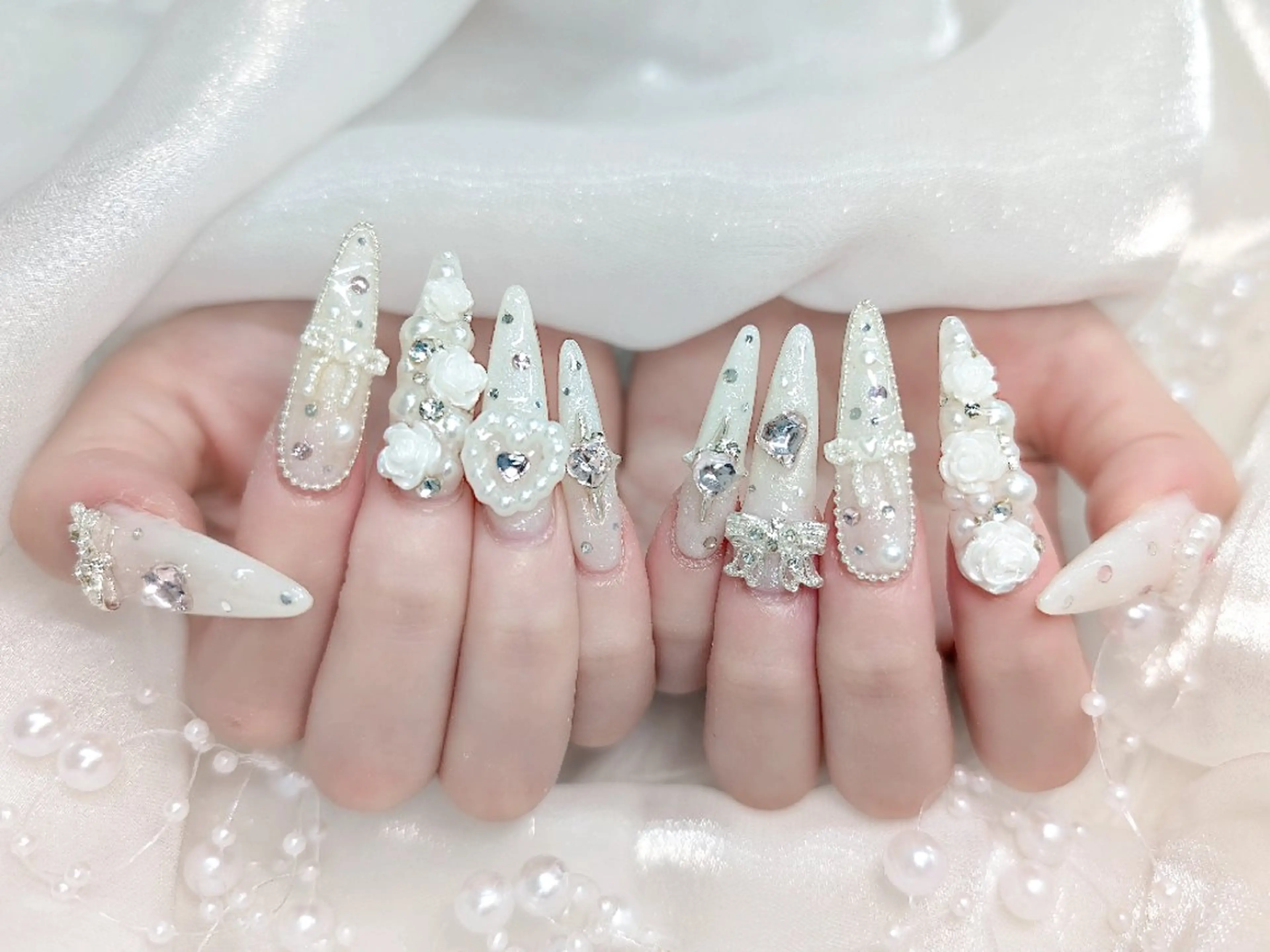 ネイル チークネイル 長さ出し フラッシュネイル フレンチネイル ジェルネイル Chouette Nailのネイルデザイン