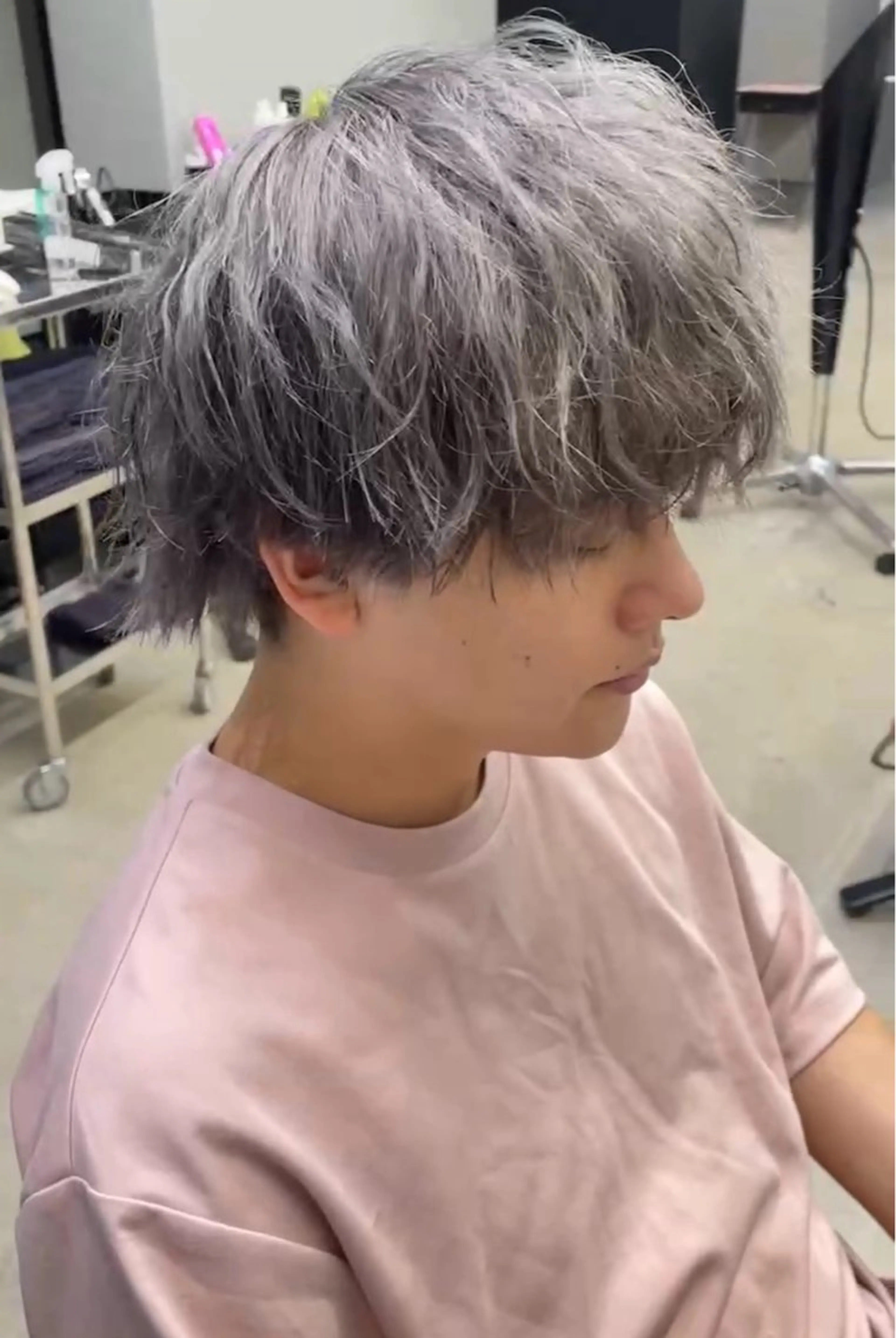 ショート カラー メンズ カット ヘアカラー メンズ専門サロン wokeのヘアスタイル