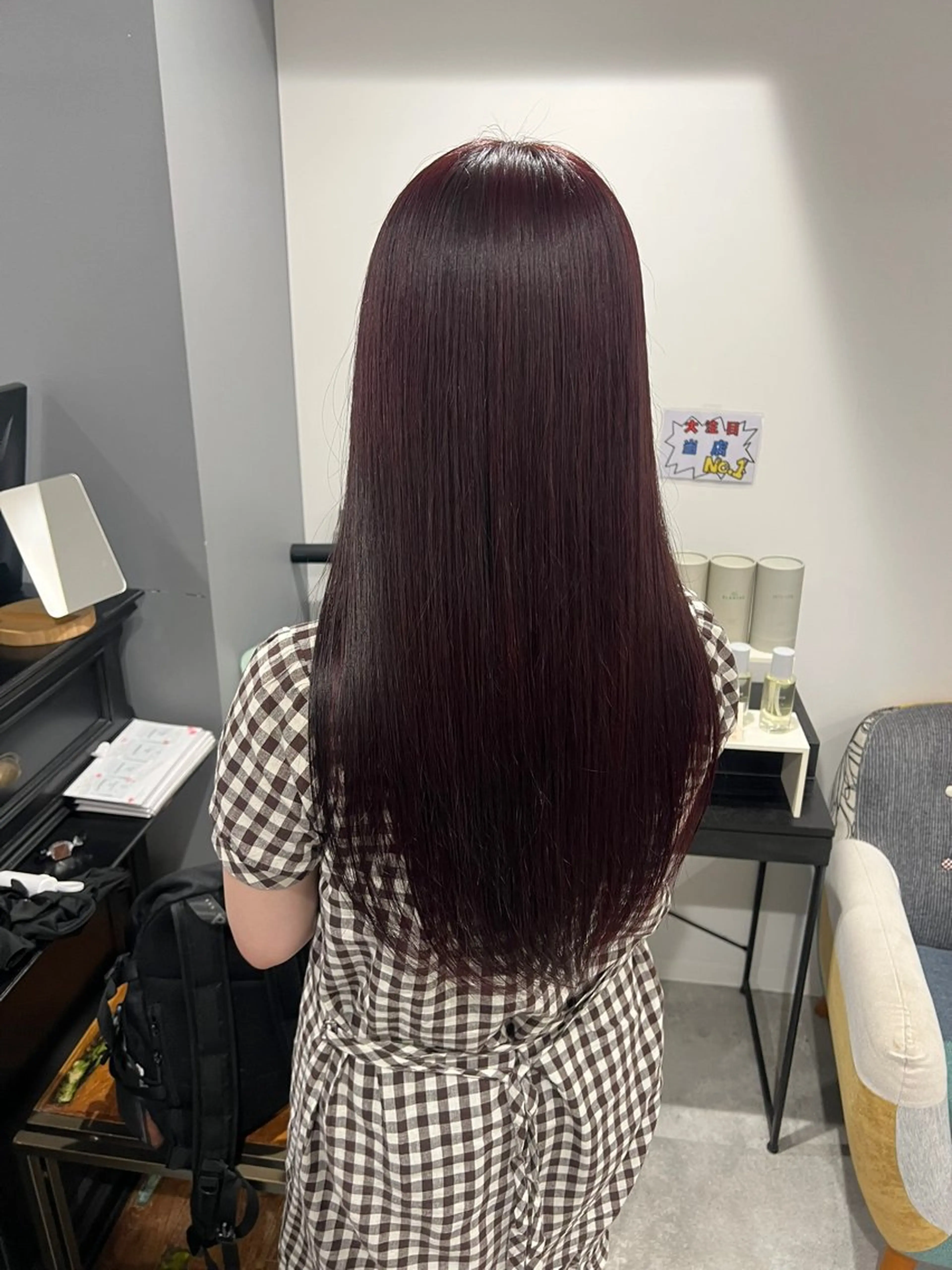 ロング カラー レッドカラー CAPA こばのヘアスタイル