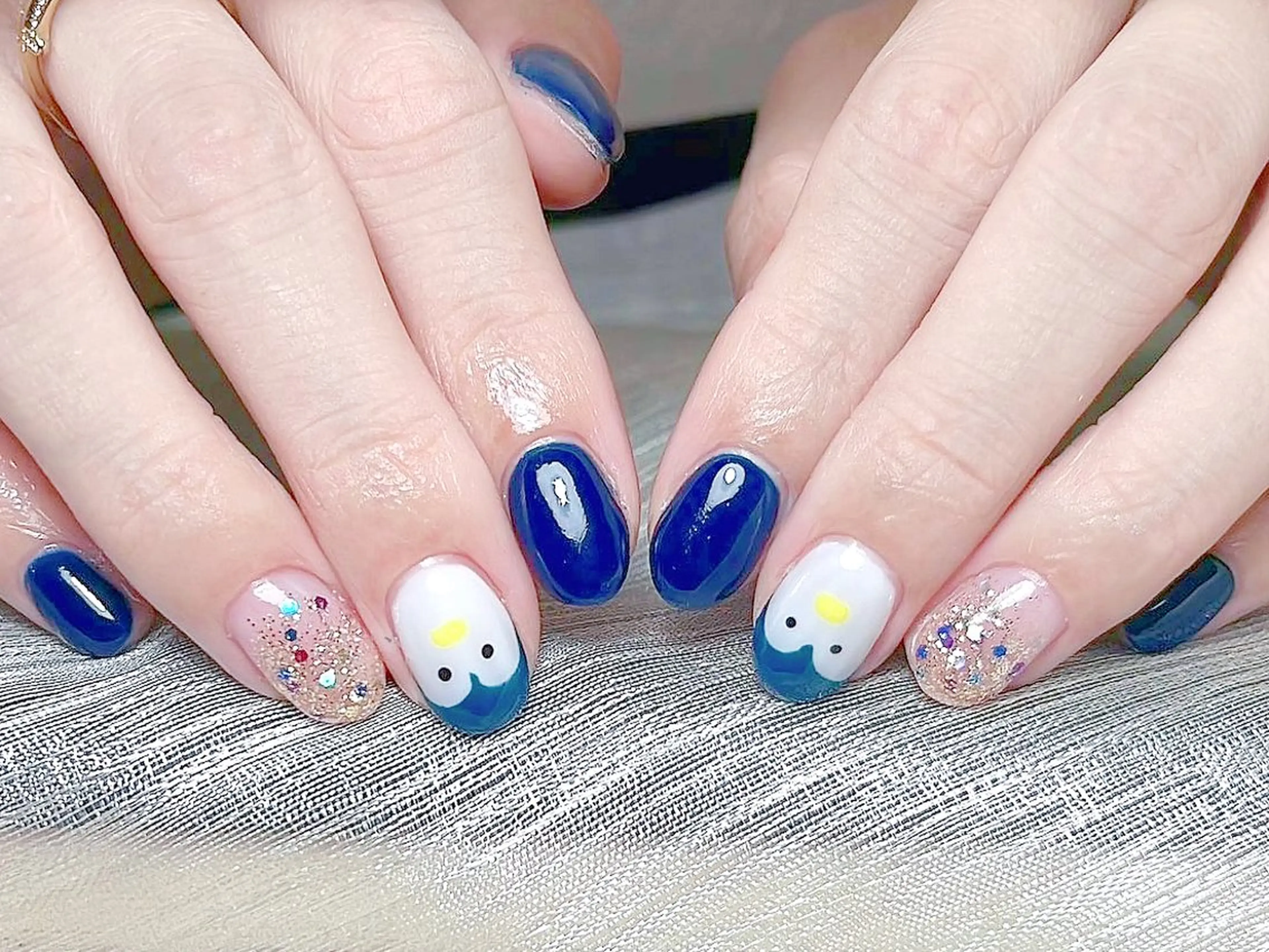 ネイル 長さ出し フレンチネイル グラデーション マグネットネイル マグネットフレンチ ハンドネイル ハンドケア 💕ドリーミー ネイル💕のネイルデザイン