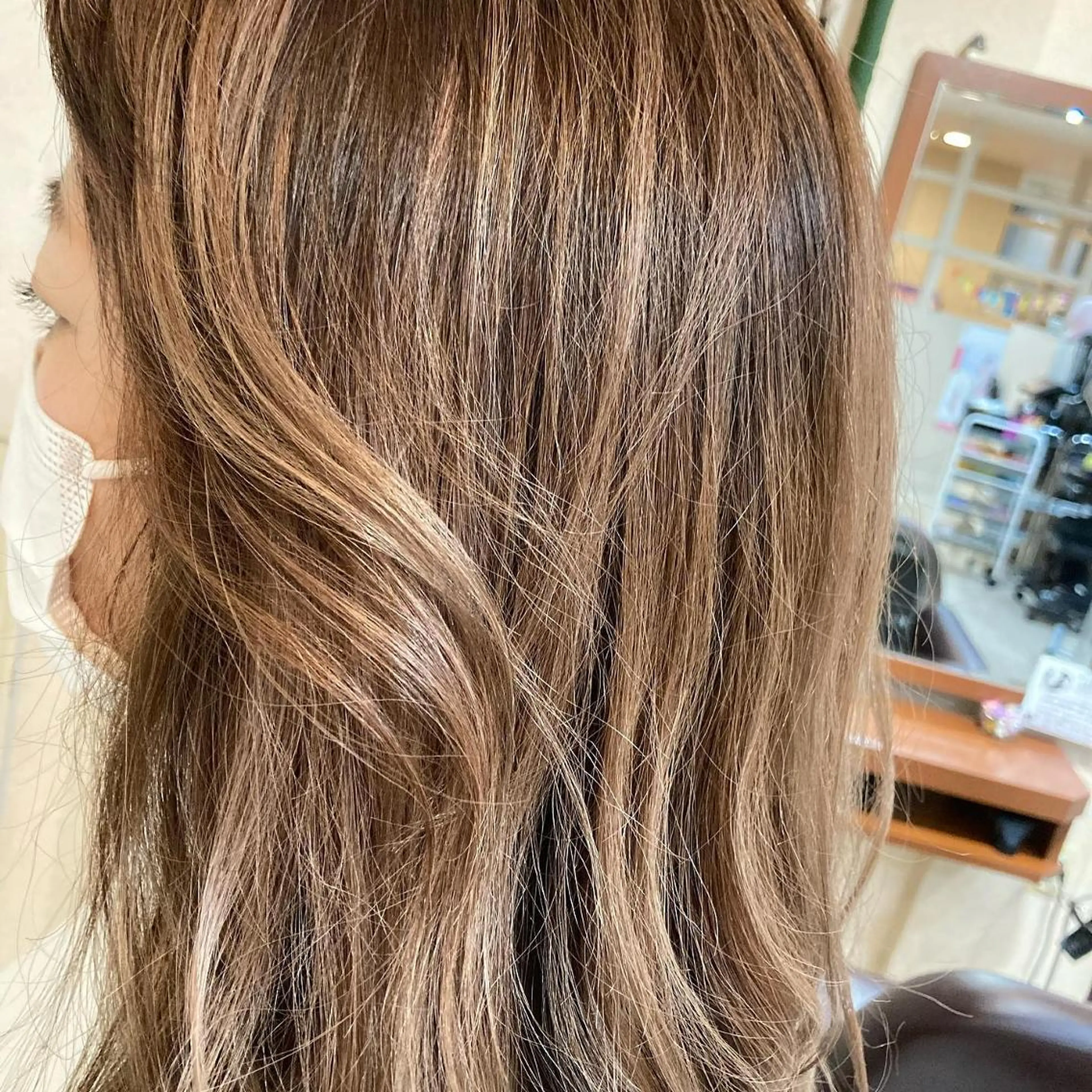 カラー ベージュカラー ハイライトカラー ピンクカラー ピンクベージュ 髪質改善/透明感 カラー/内藤有須加のヘアスタイル