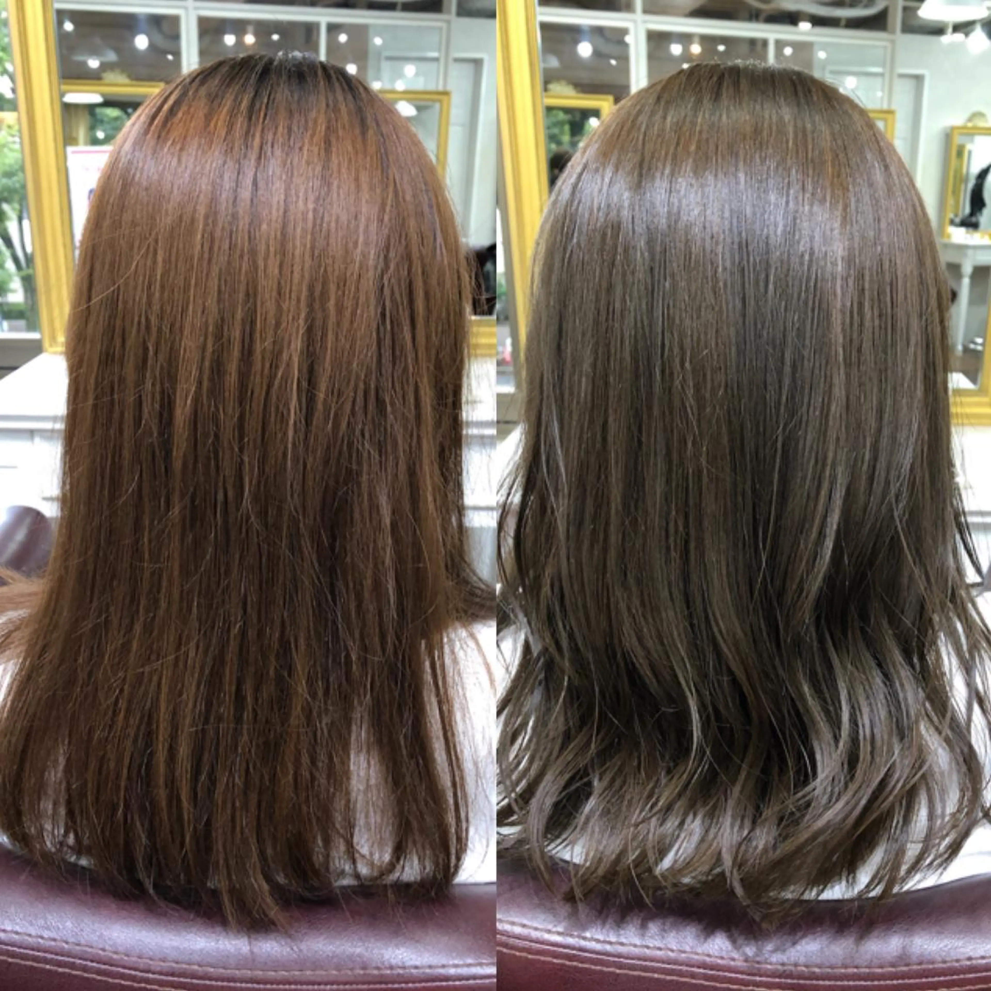 ミディアム カラー ベージュカラー オリーブベージュ レイヤー×髪質改善✨ 渋谷/佐藤侑哉のヘアスタイル