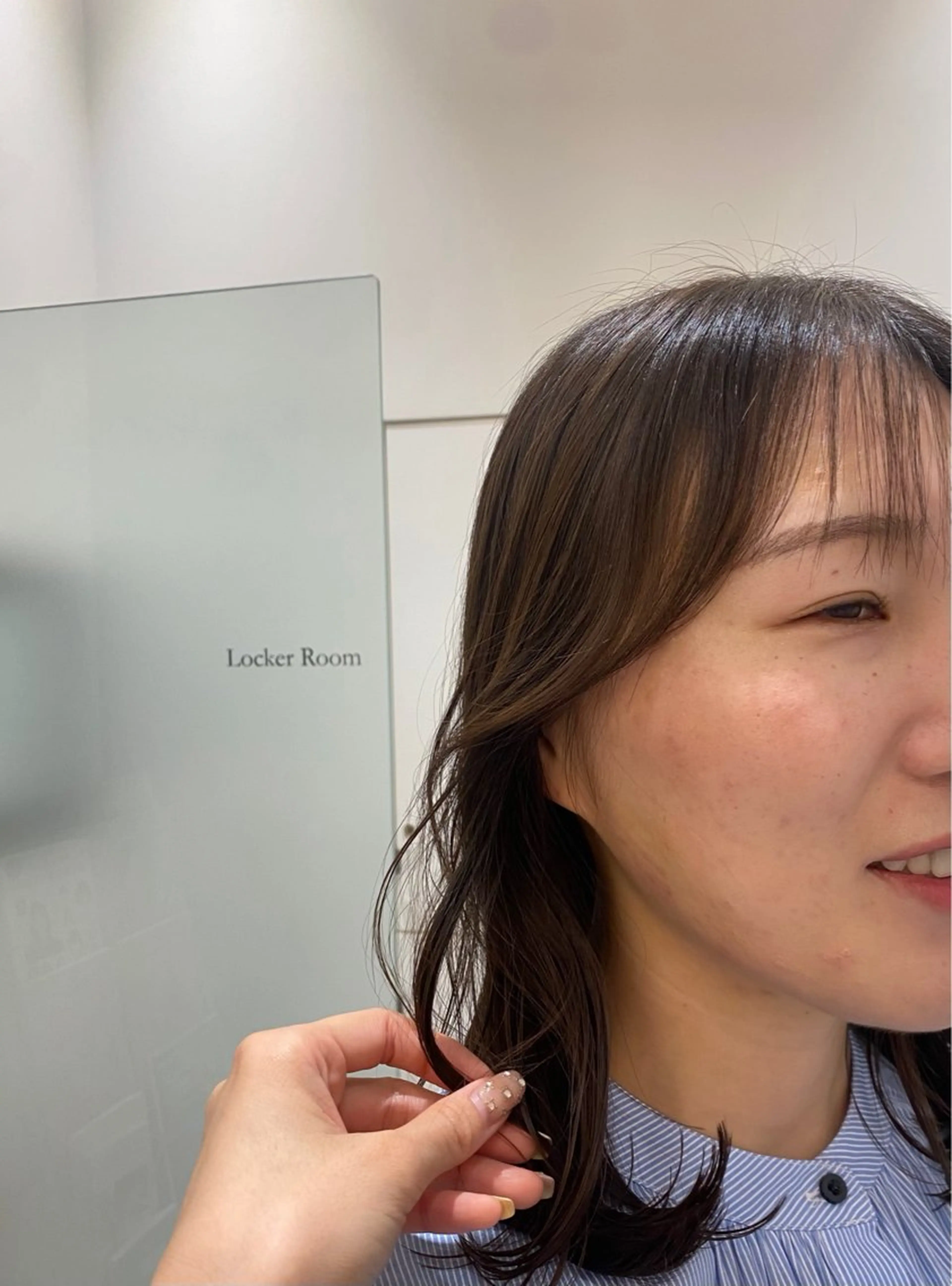 ミディアム 顔周りカット 明井 准弥のヘアスタイル