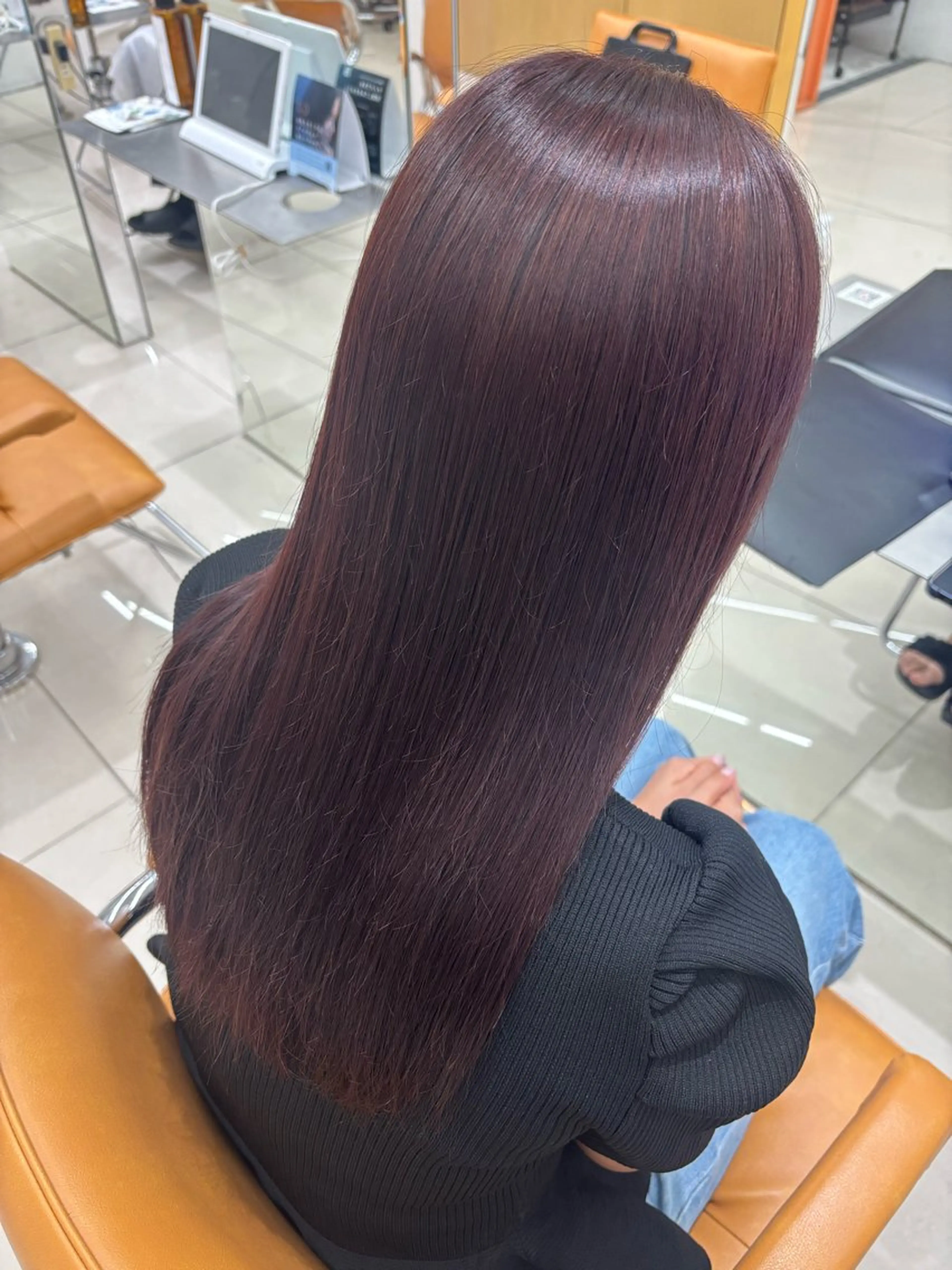 【人気No.1メニュー✨️】カット➕ワンカラーʚ🎀ɞ#ピンクブラウン#暖色カラー#髪質改善カラー#艶カラーの写真