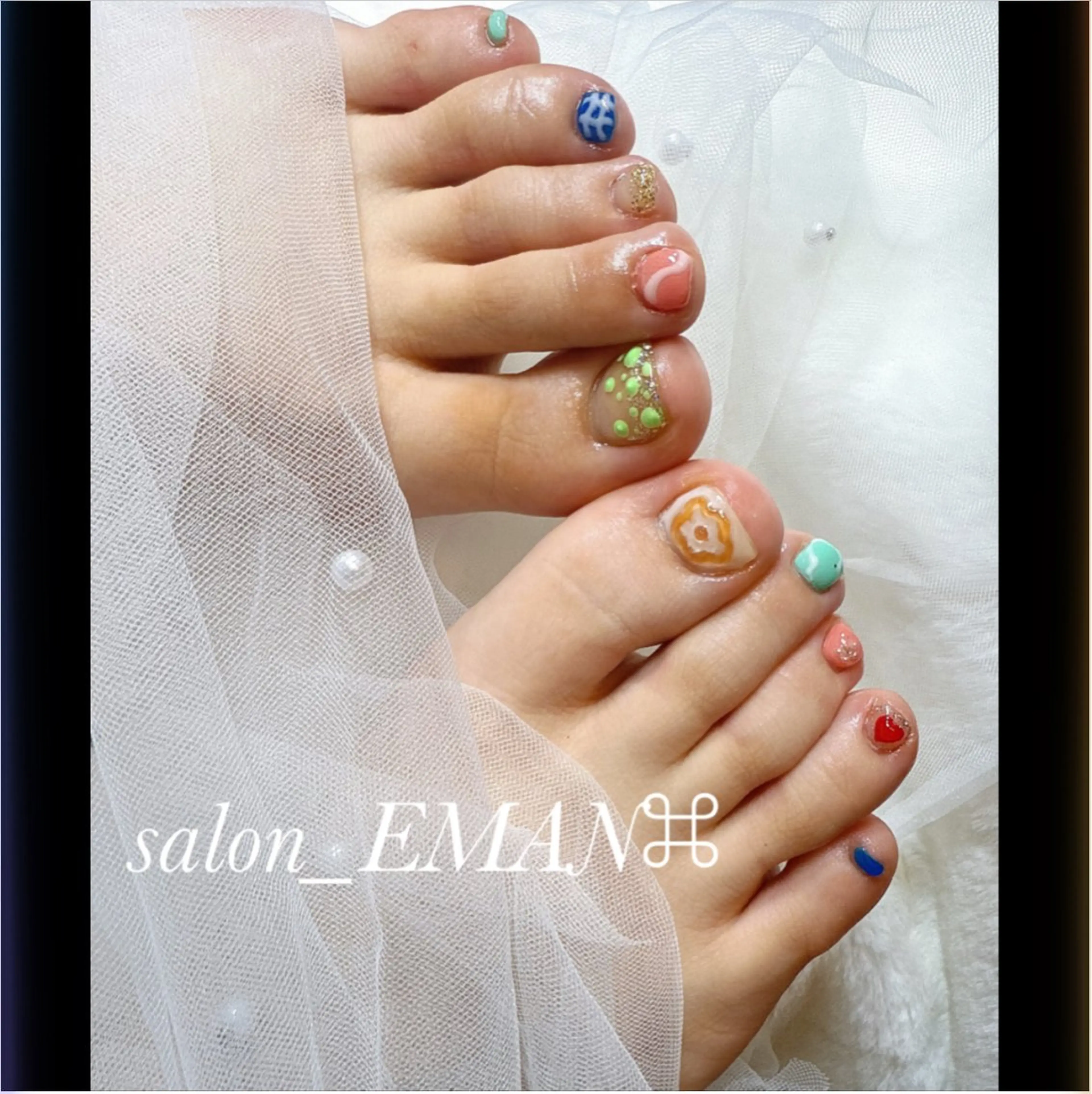 ネイル アートネイル フットネイル フットネイル salon EMANのネイルデザイン