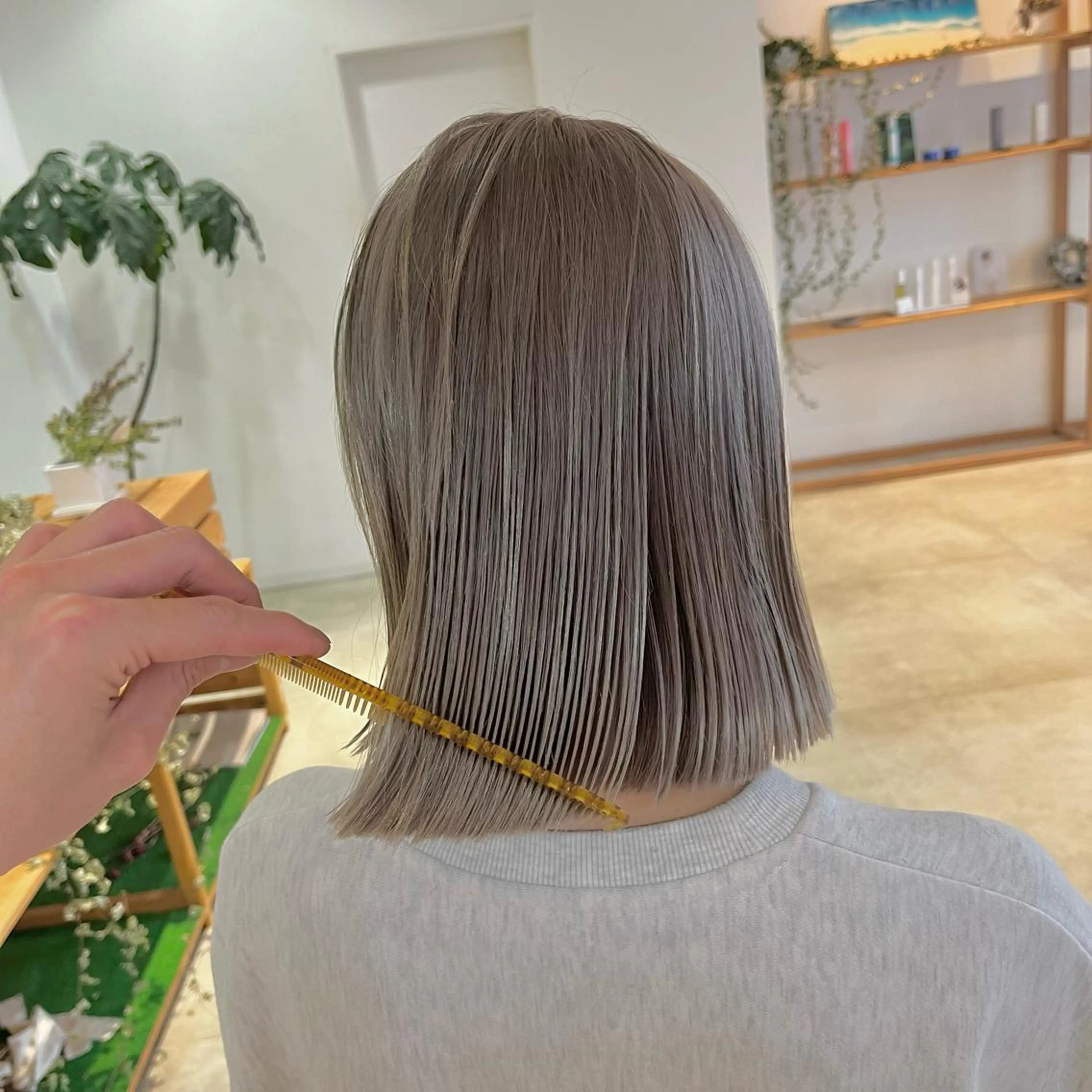 ショート カット ヘアカラー トリートメント hoNua. 栄/透明感カラーのヘアスタイル