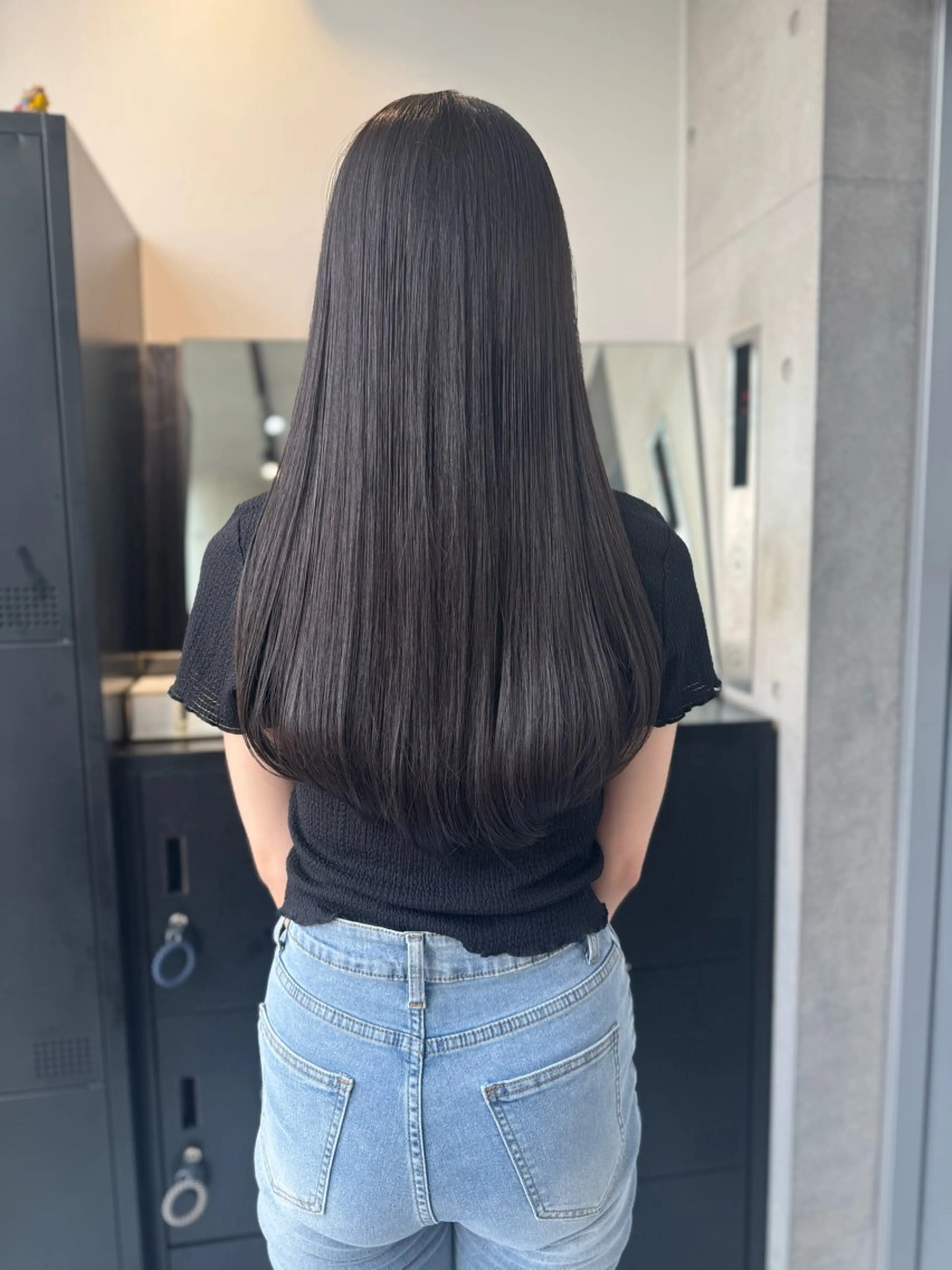 セミロング カラー パーマ ヘアアレンジ カット ヘアカラー 透明感/オリーブ/ グレージュ/YUKAのヘアスタイル