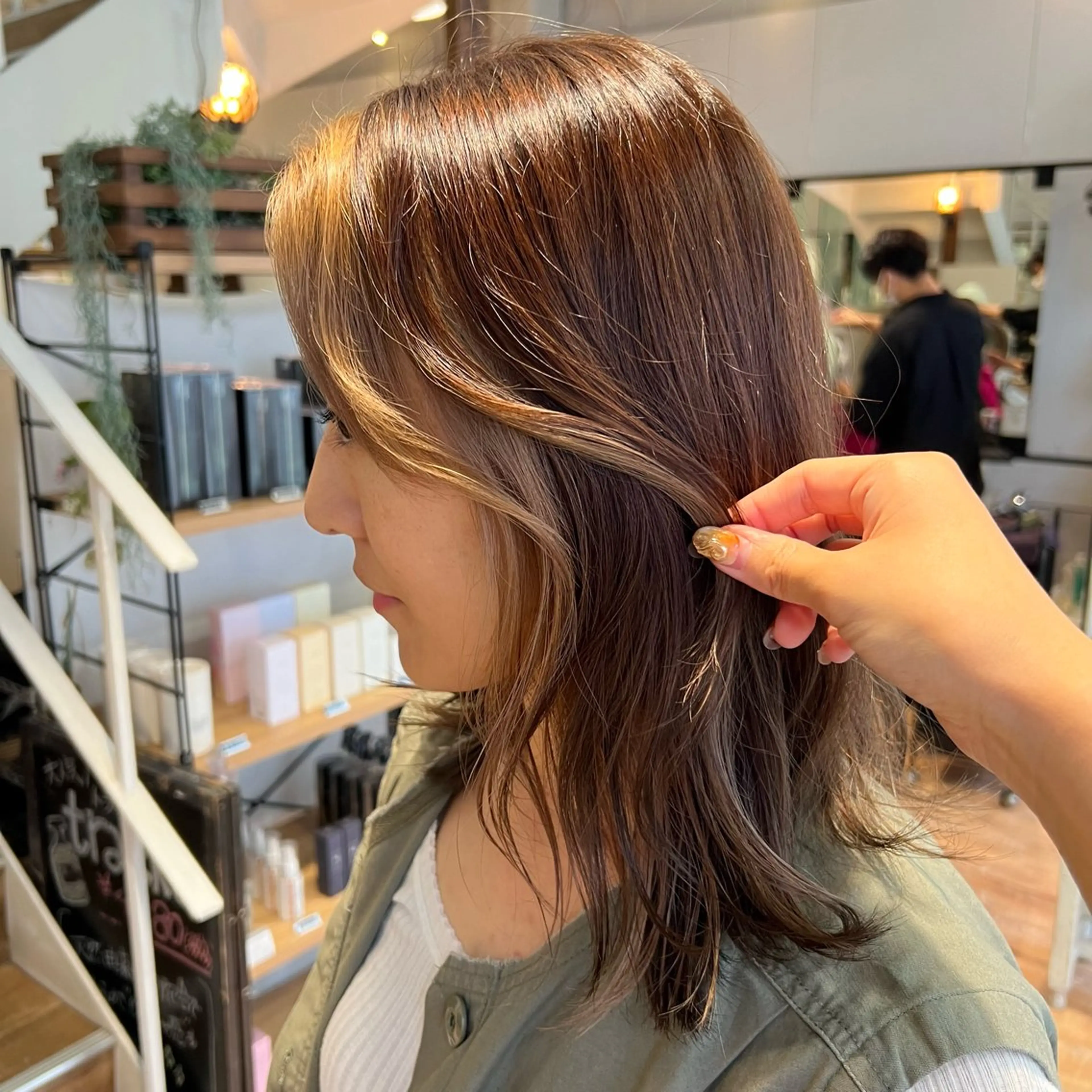 カラー ミストバング ベージュカラー  フェイスフレーミング インナーカラー♡ Nanakoのヘアスタイル