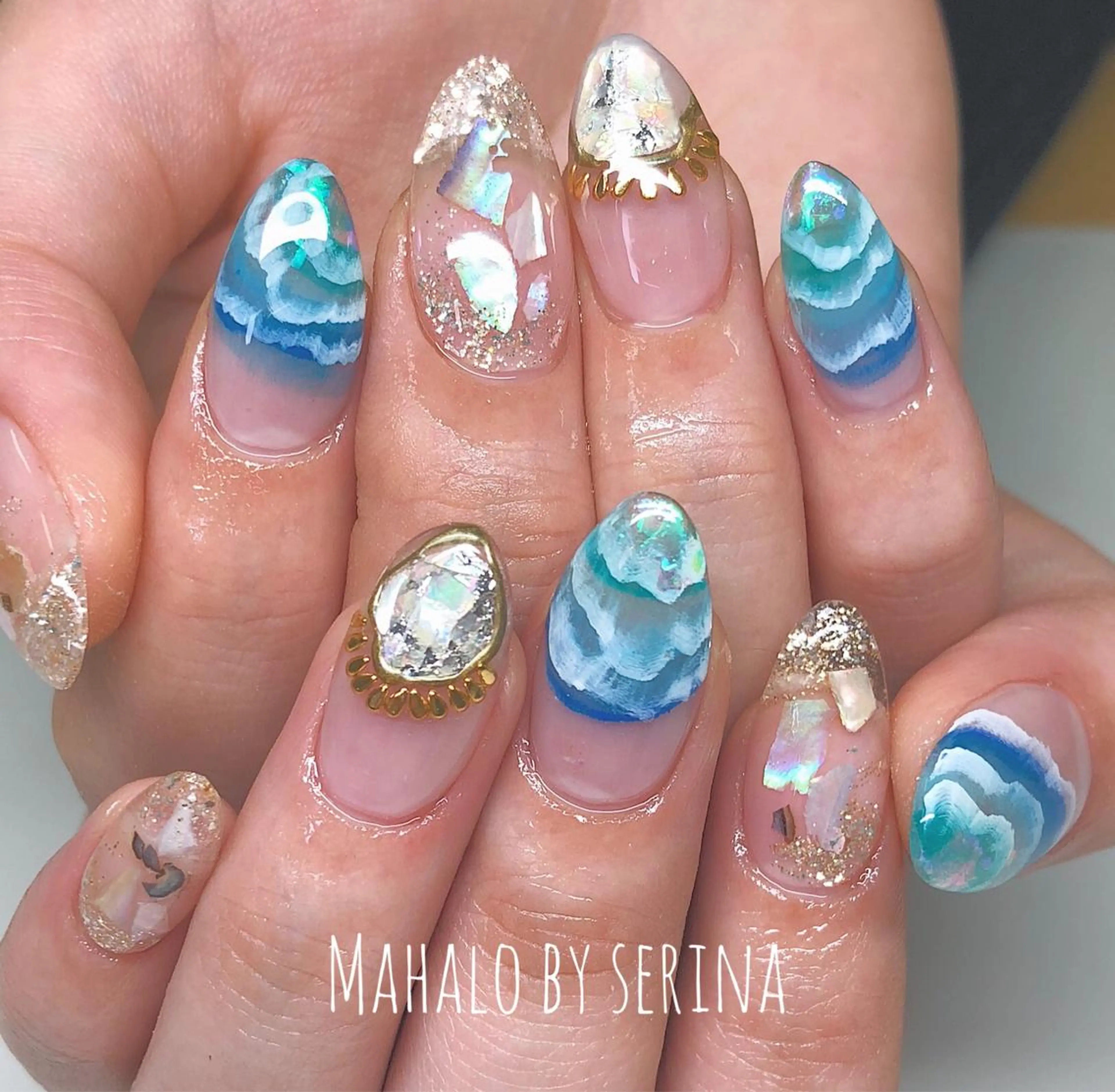 セミロング カラー ネイル SUNNY BAE. SERINAのネイルデザイン