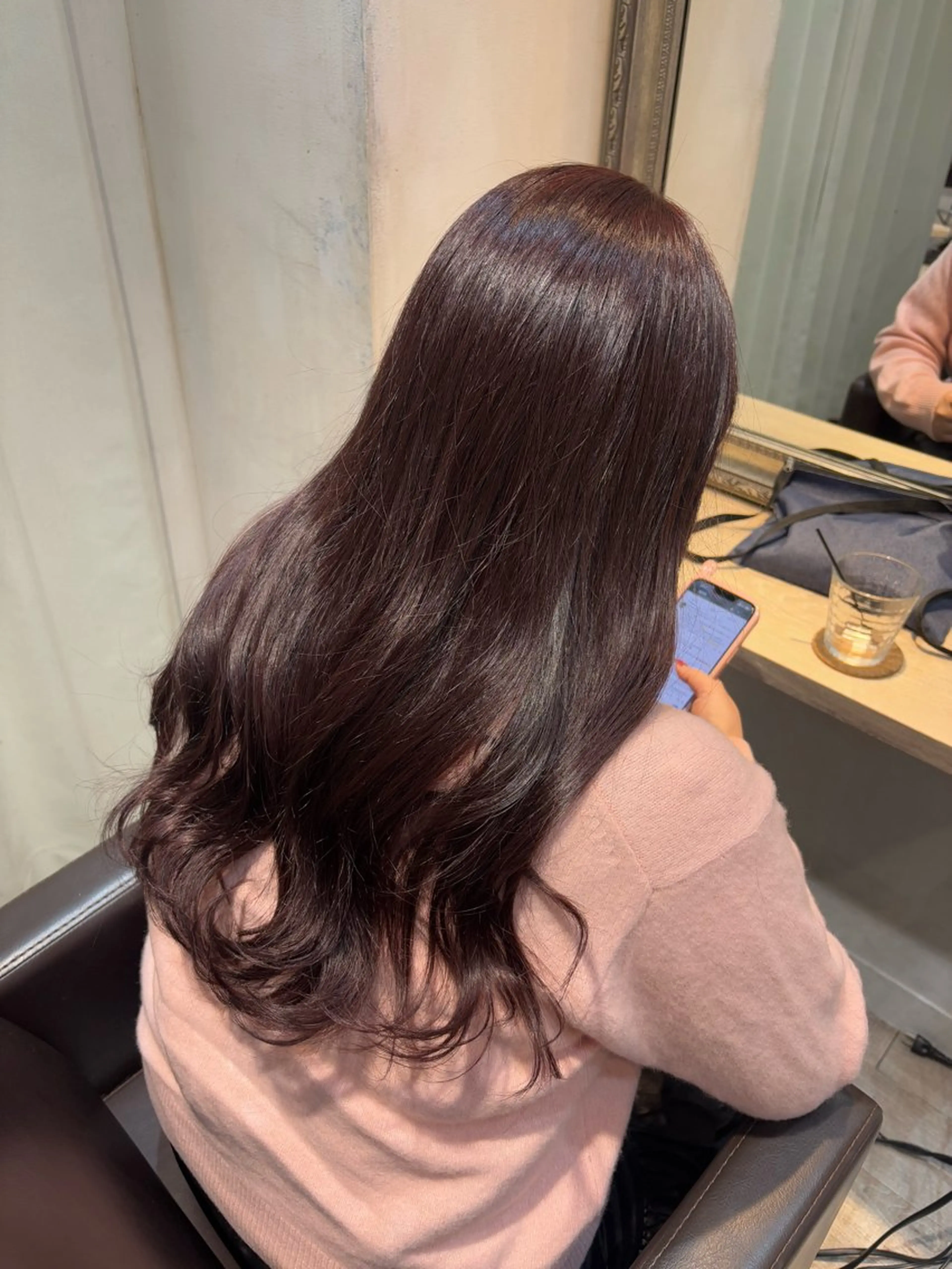 ロング ピンクラベンダー ヘアカラー momoka ⠀のヘアスタイル