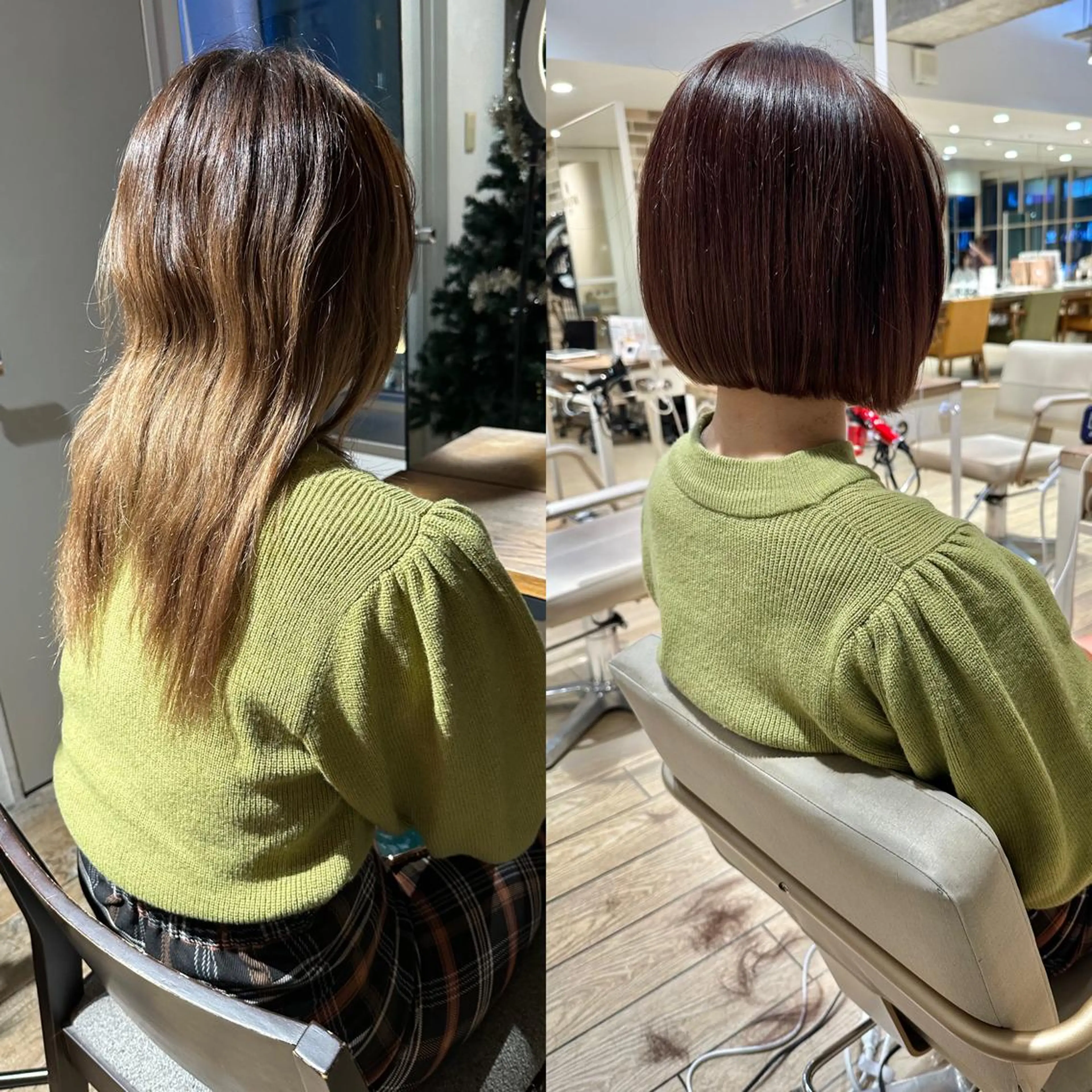 ミディアム 切りっぱなしボブ ショートボブ ボブ くびれヘア タンバルモリ 市原 大翼のヘアスタイル