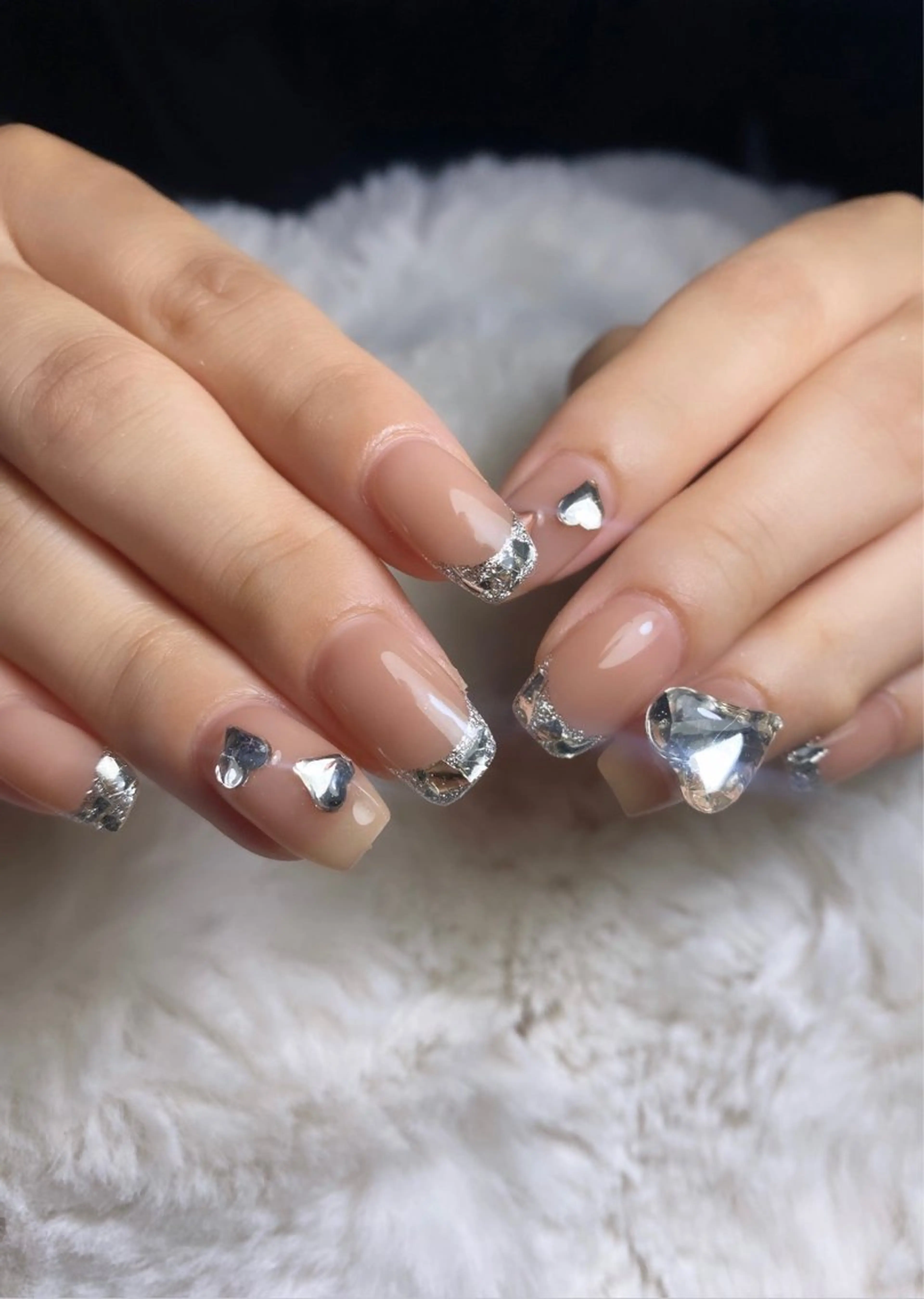 ネイル フレンチネイル ガラスフレンチ ワンホンネイル GRG NAILのネイルデザイン